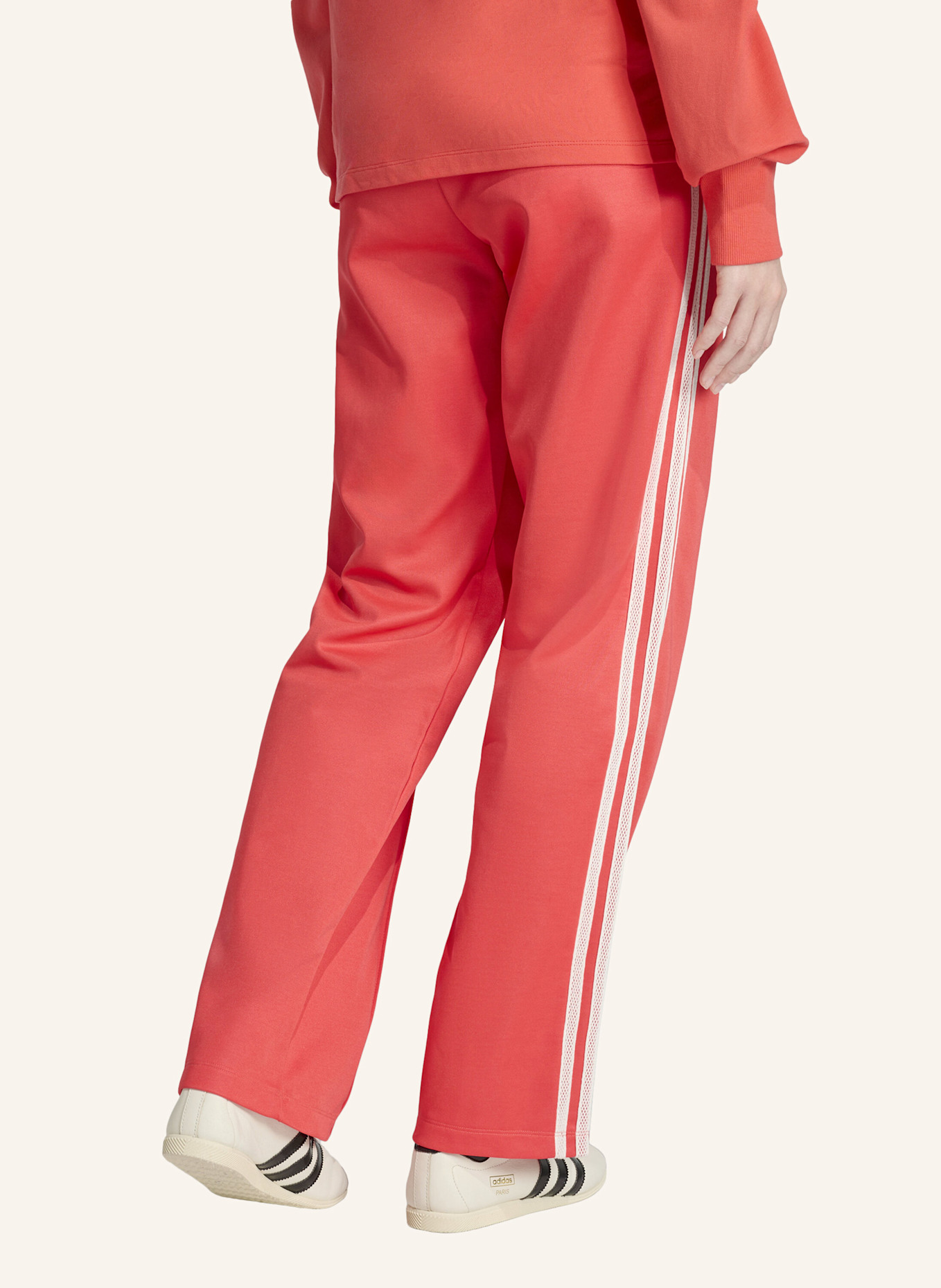 adidas Originals FIREBIRD-TRAININGSHOSE MIT GESTRICKTEN HÄKELDETAILS: ROT