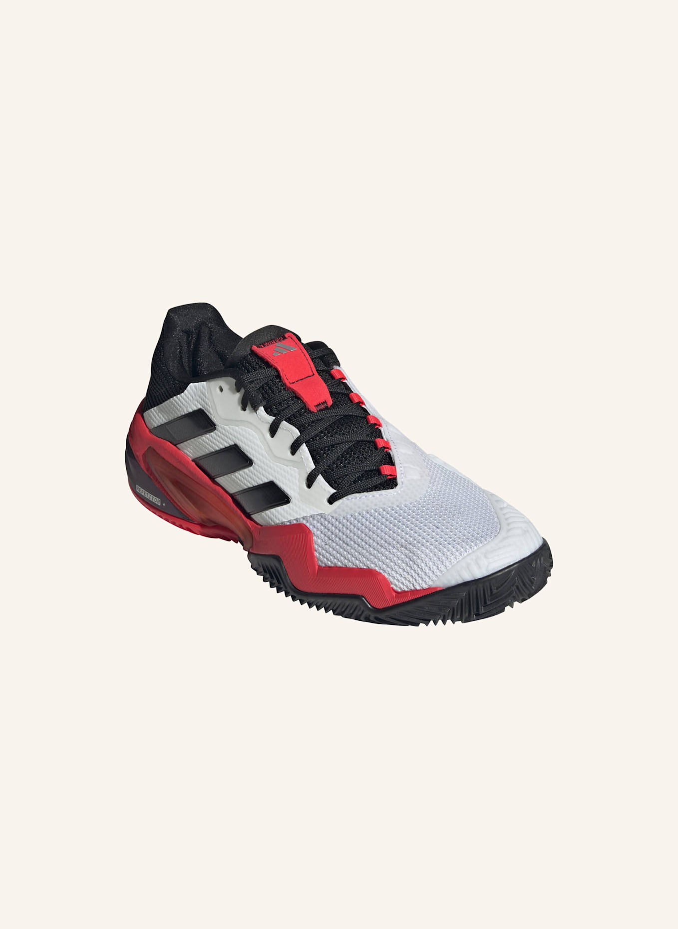 adidas BARRICADE 13 CLAY TENNISSCHUHE: WEISS/ SCHWARZ/ ROT