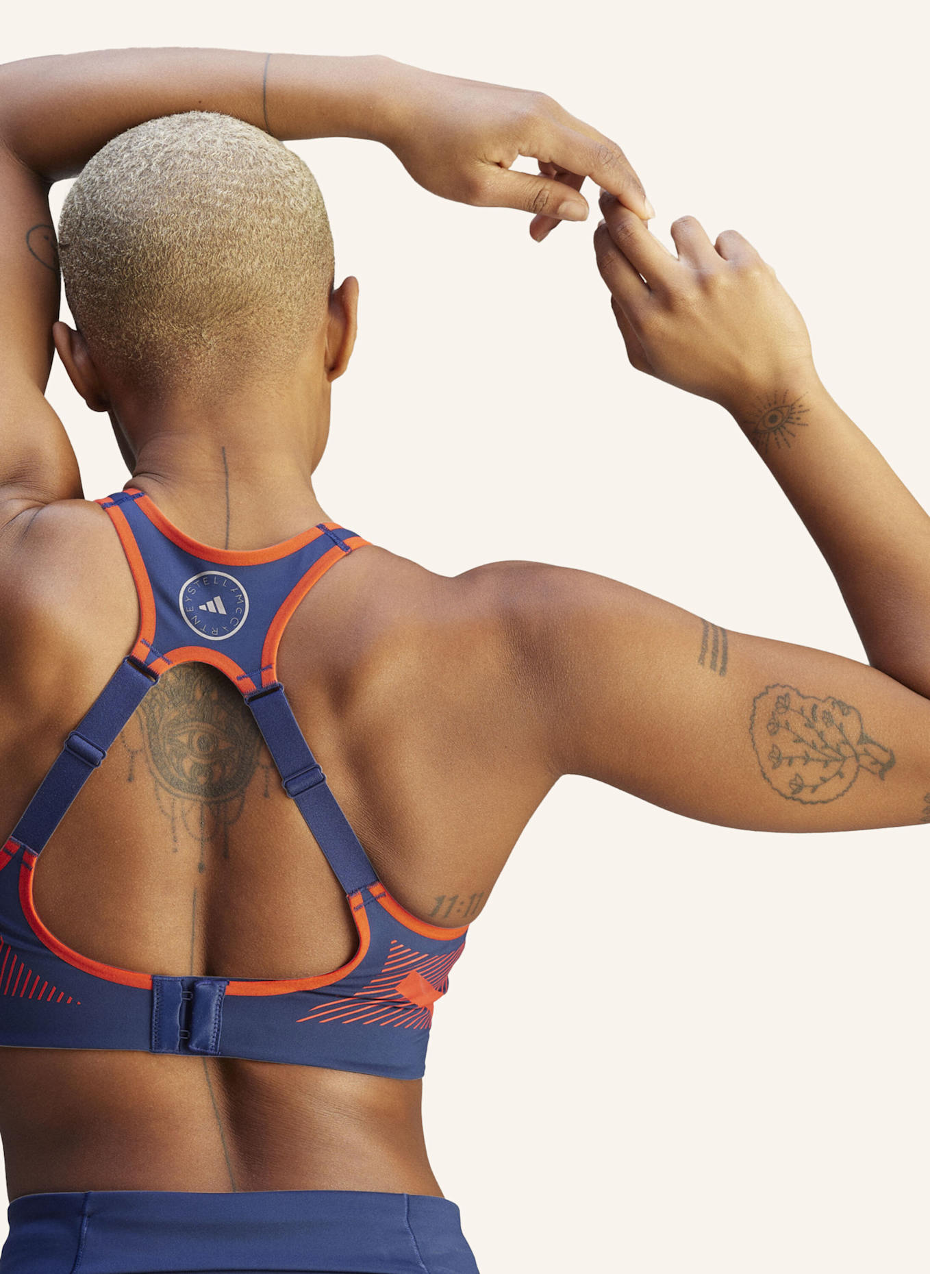 adidas by Stella McCartney ADIDAS BY STELLA MCCARTNEY TRUEPACE HIGH SUPPORT SPORT-BH: BLAU