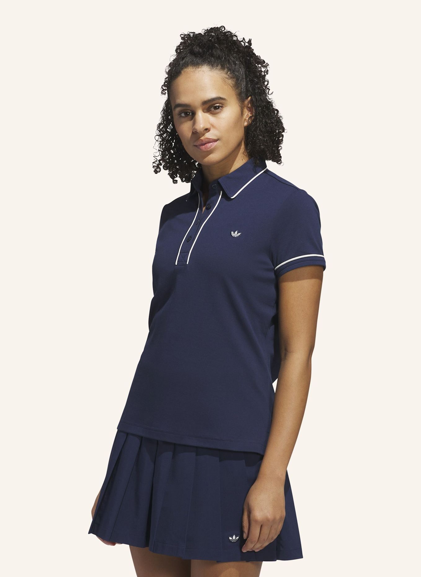 adidas ORIGINALS TWISTKNIT TREFOIL POLOSHIRT: BLAU