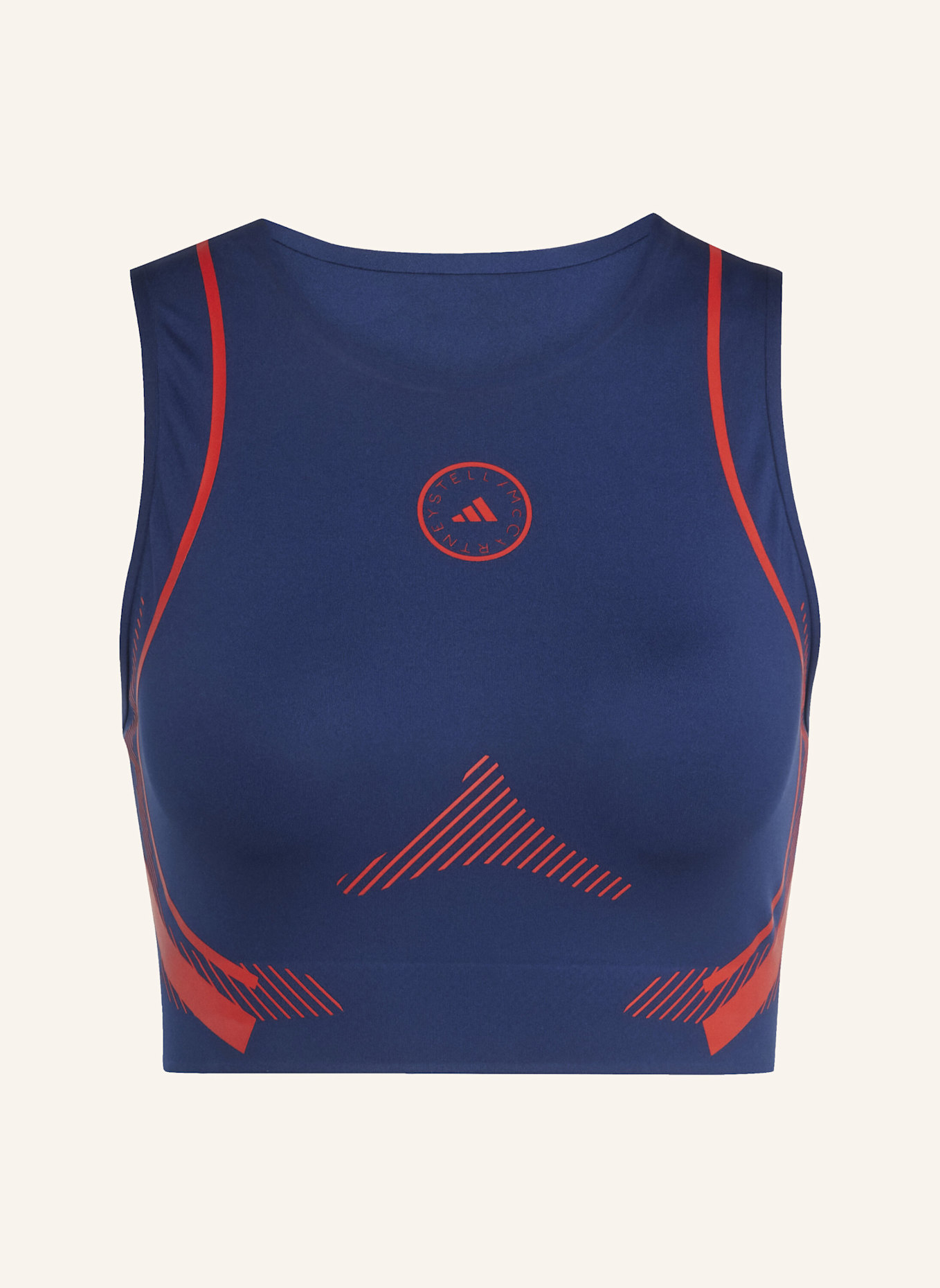 adidas by Stella McCartney ADIDAS BY STELLA MCCARTNEY TRUEPACE RUNNING CROP-TOP: BLAU