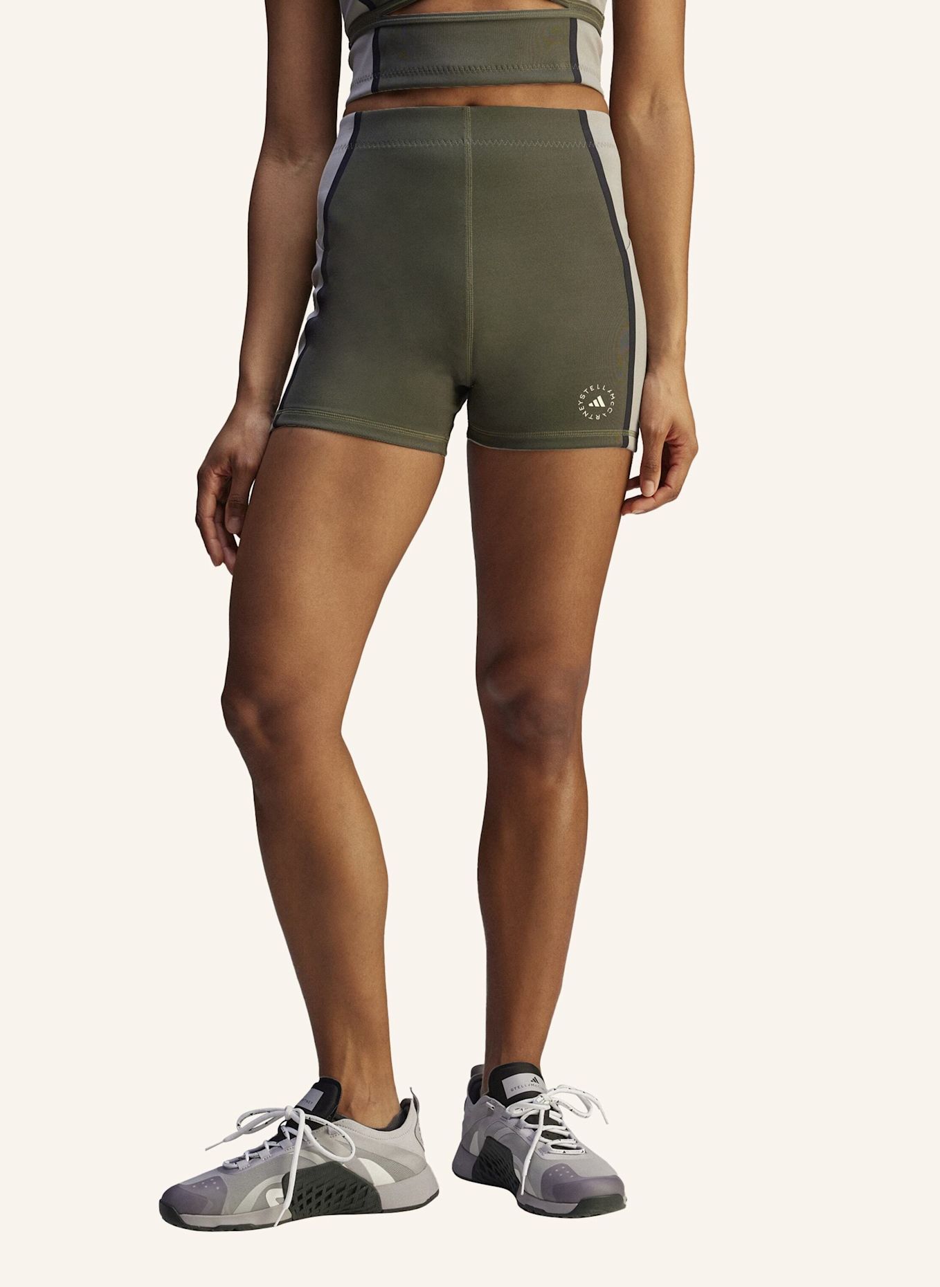 adidas by Stella McCartney ADIDAS BY STELLA MCCARTNEY KURZE LEGGINGS: GRAU