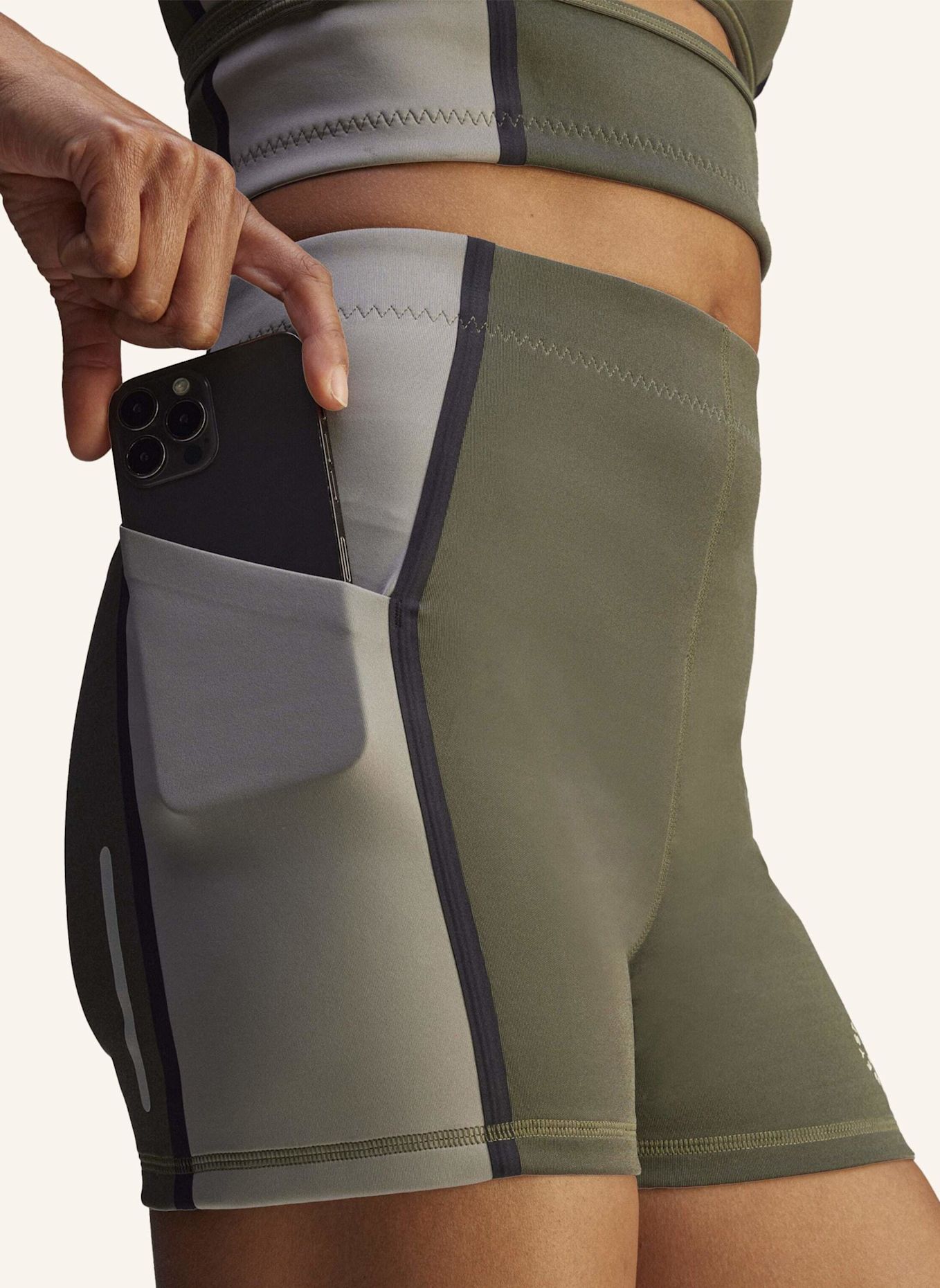 adidas by Stella McCartney ADIDAS BY STELLA MCCARTNEY KURZE LEGGINGS: GRAU