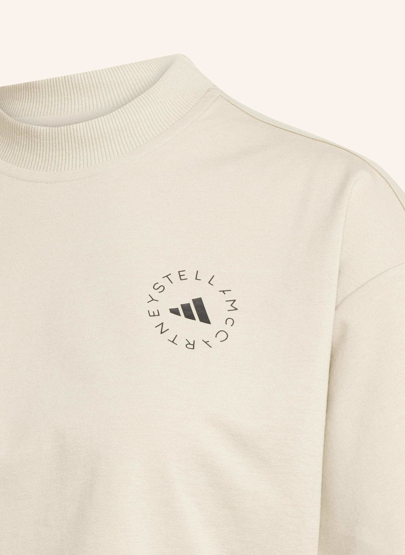 adidas by Stella McCartney ADIDAS BY STELLA MCCARTNEY CROP T-SHIRT: BEIGE