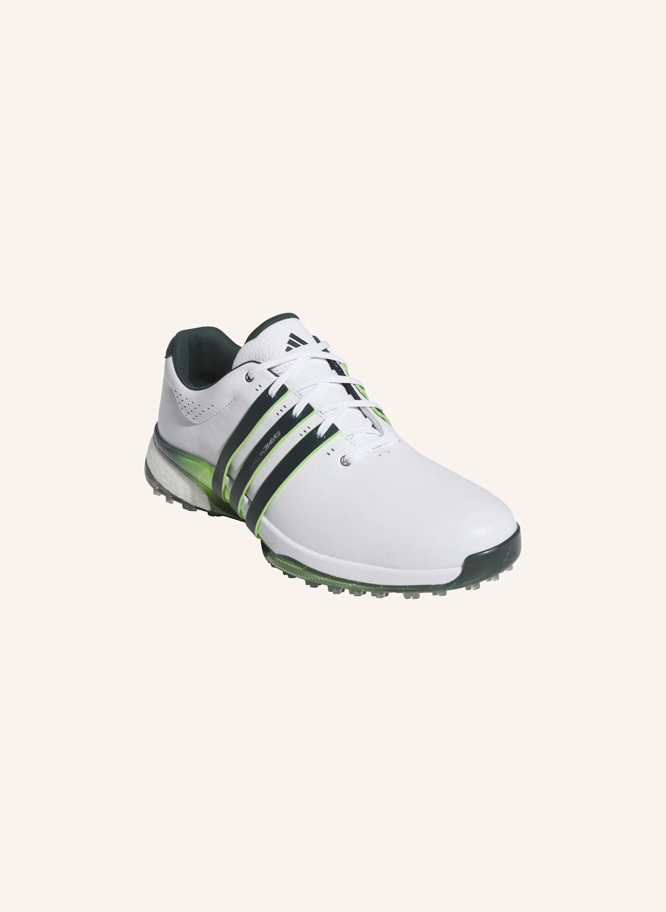 adidas TOUR360 25 SPIKELESS GOLFSCHUH: WEISS/ GRÜN/ NEONGRÜN