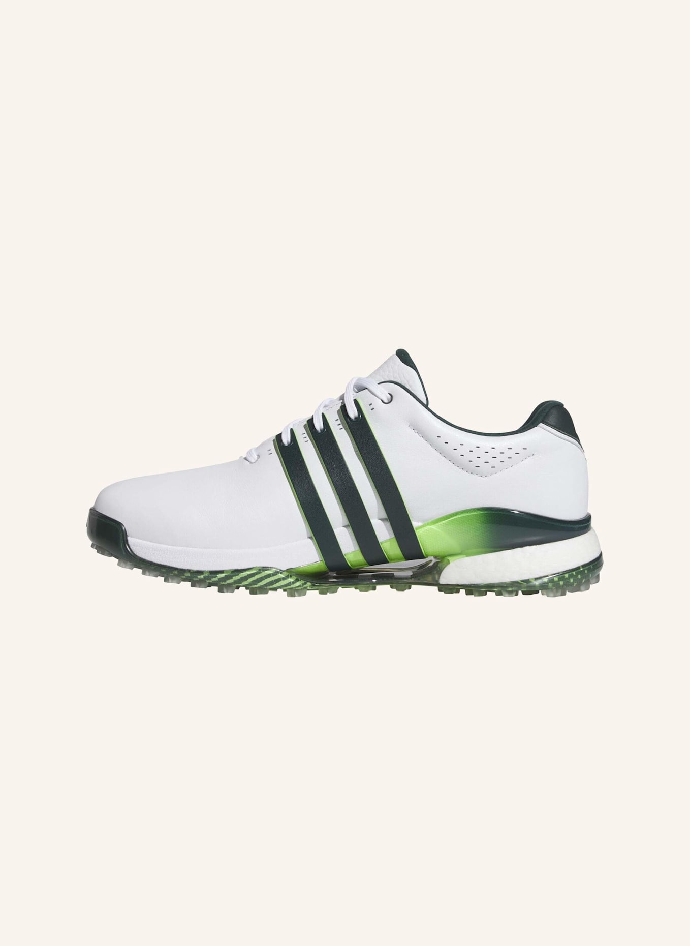 adidas TOUR360 25 SPIKELESS GOLFSCHUH: WEISS/ GRÜN/ NEONGRÜN