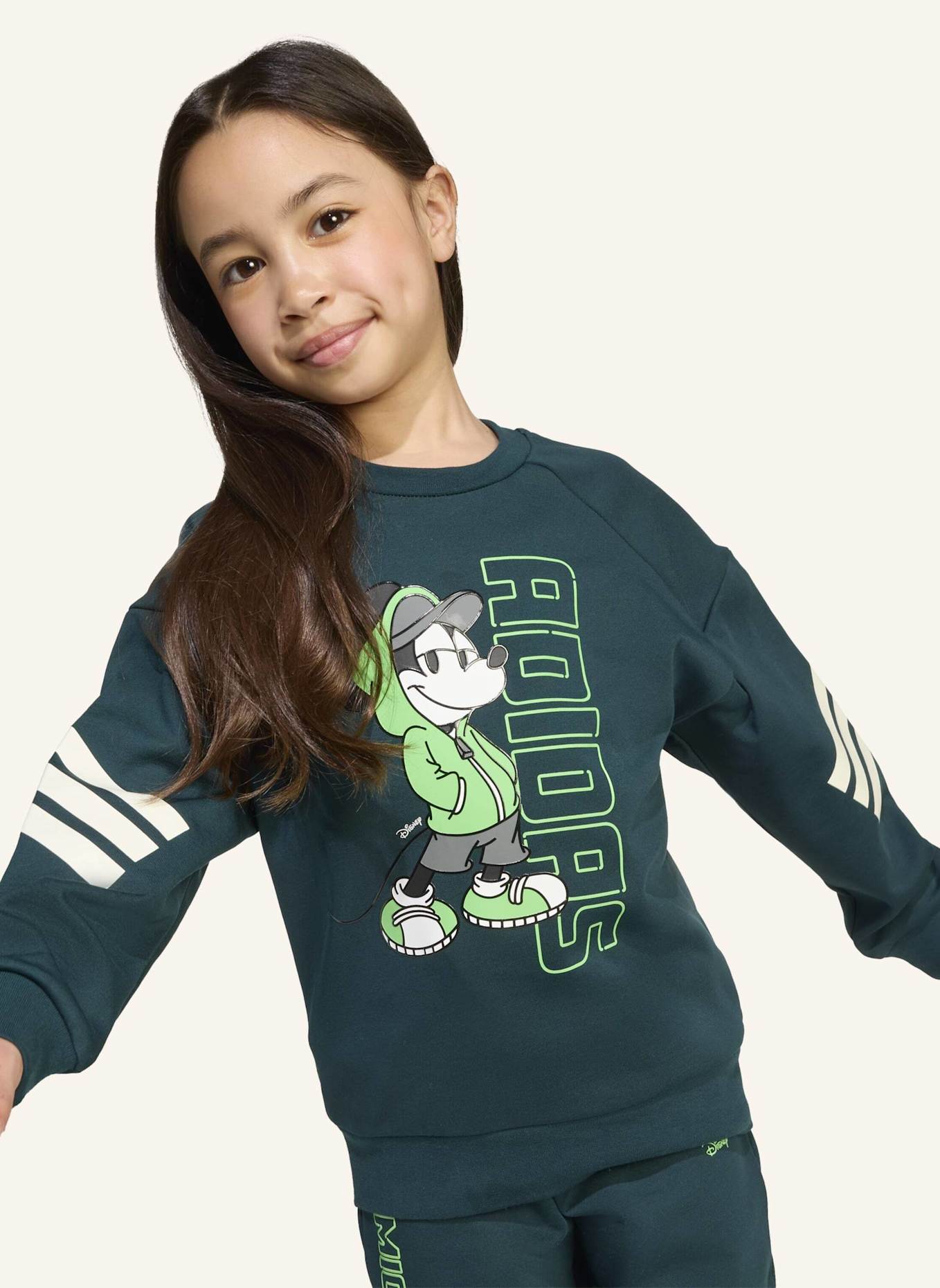 adidas DISNEY MICKY MAUS JOGGINGANZUG KINDER: GRÜN/ NEONGRÜN