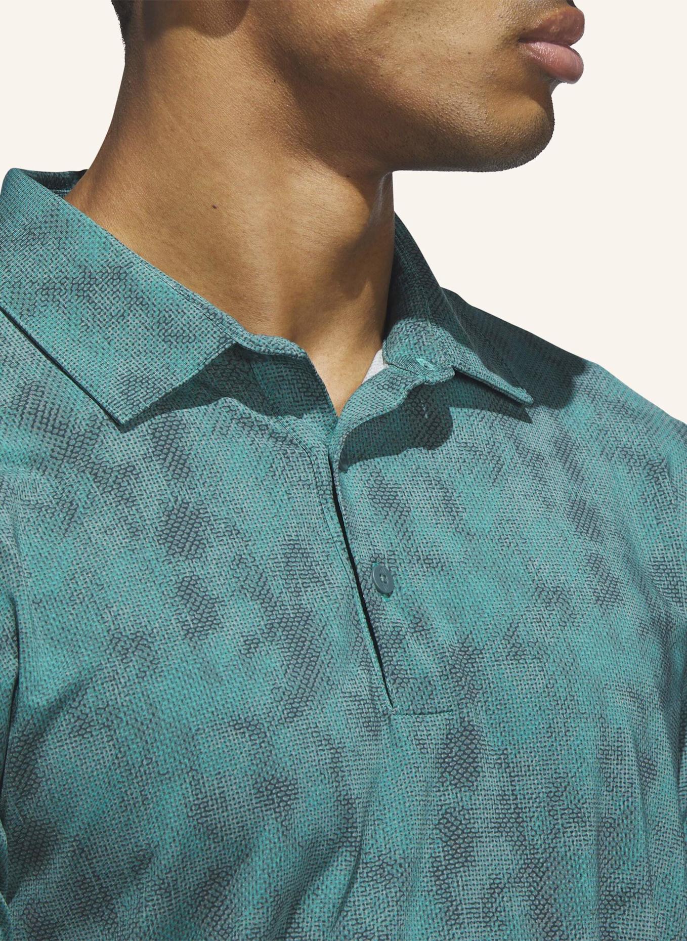 adidas ULTIMATE365 TEXTURED POLOSHIRT MIT PRINT: TÜRKIS/ GRÜN