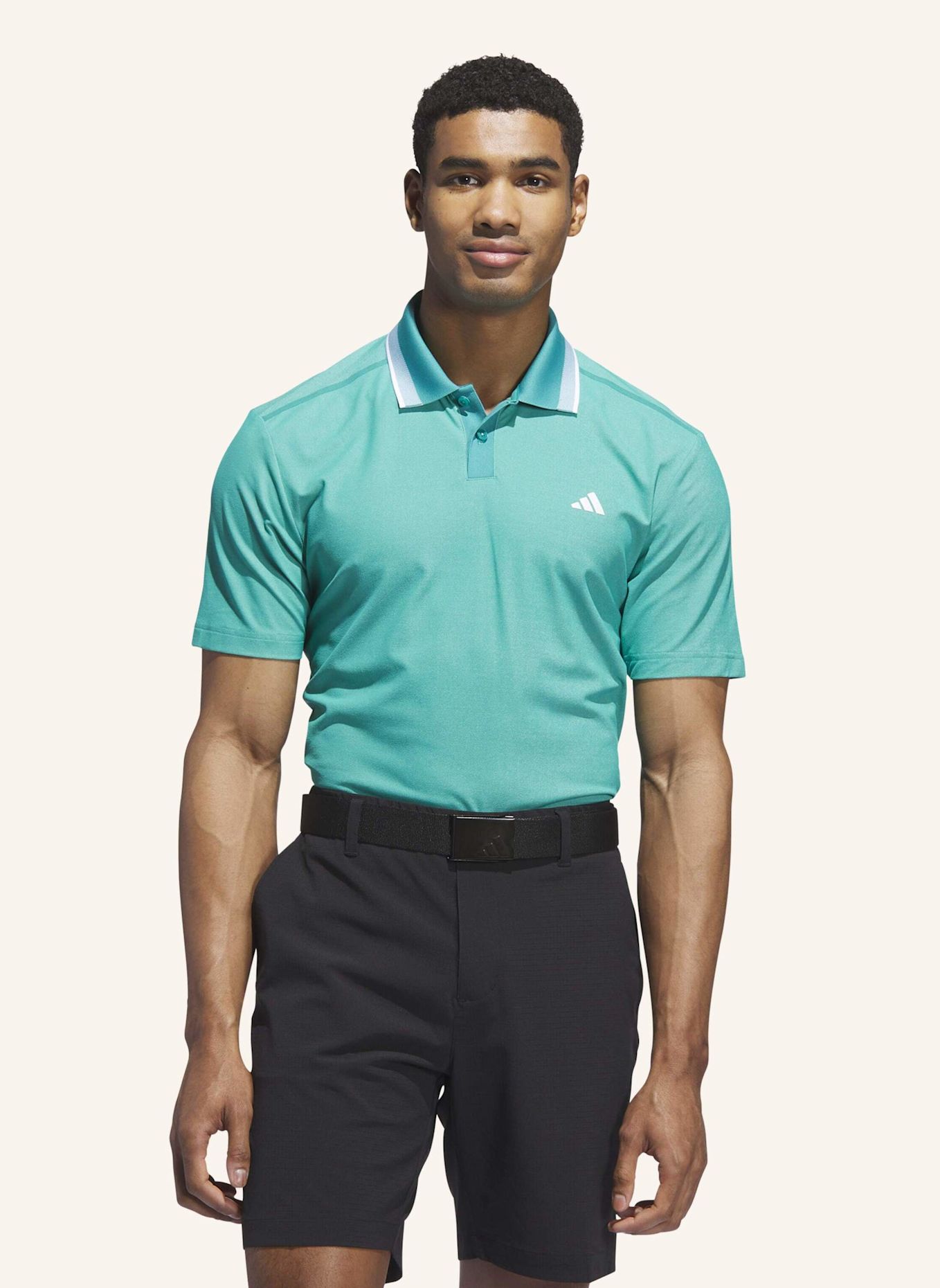 adidas ULTIMATE365 TOUR TWISTKNIT PIKEE POLOSHIRT: TÜRKIS