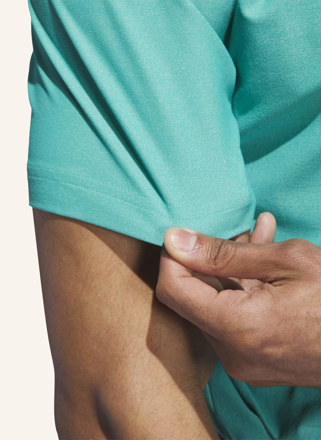 adidas ULTIMATE365 TOUR TWISTKNIT PIKEE POLOSHIRT: TÜRKIS