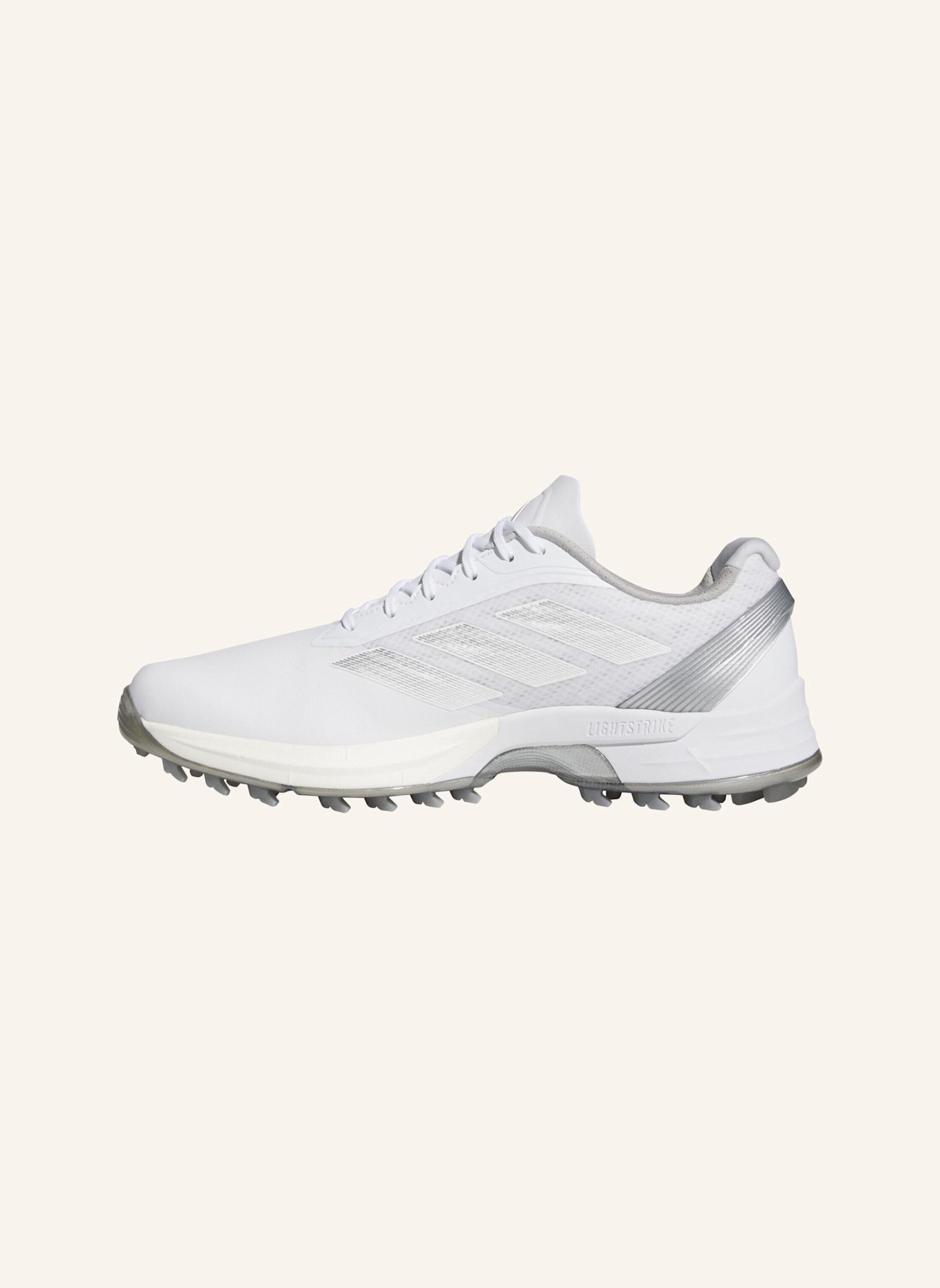 adidas ADIZERO ZG SPIKELESS GOLFSCHUH: WEISS/ GRAU/ SILBER