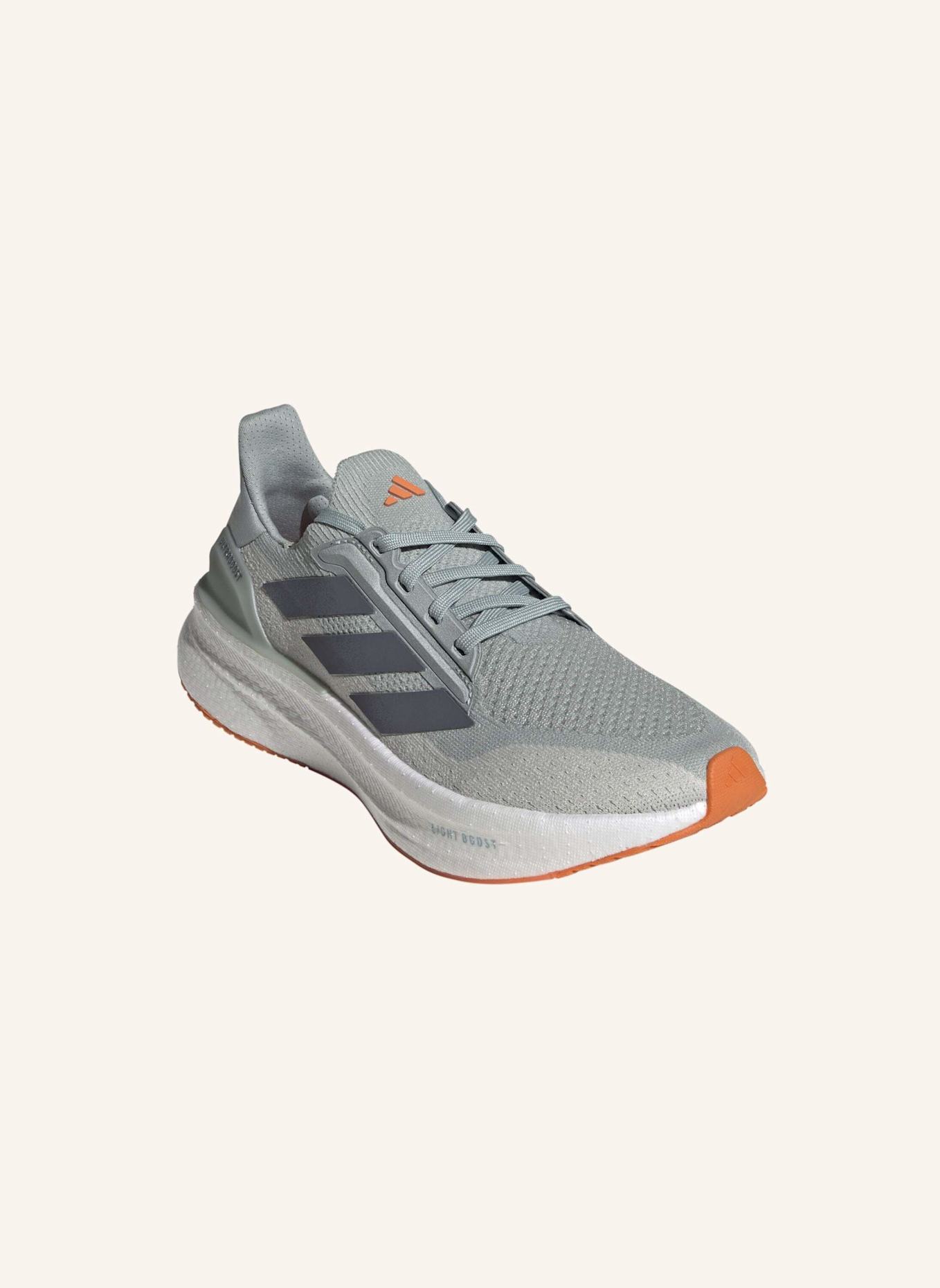 adidas ULTRABOOST 5X LAUFSCHUH: GRÜN/ GRAU/ ORANGE