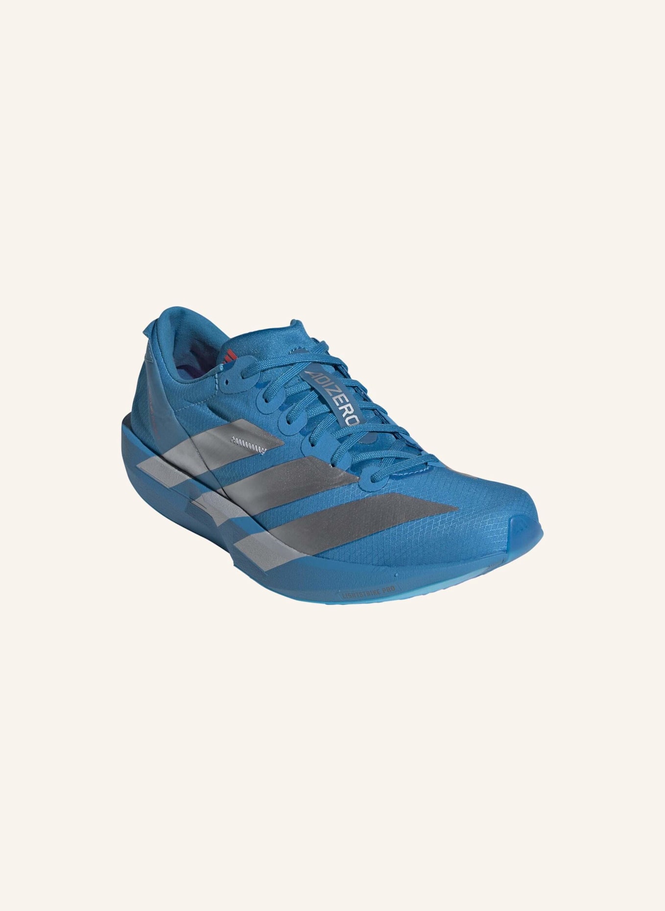 adidas Laufschuhe ADIZERO ADIOS 9: SILBER/ ROT