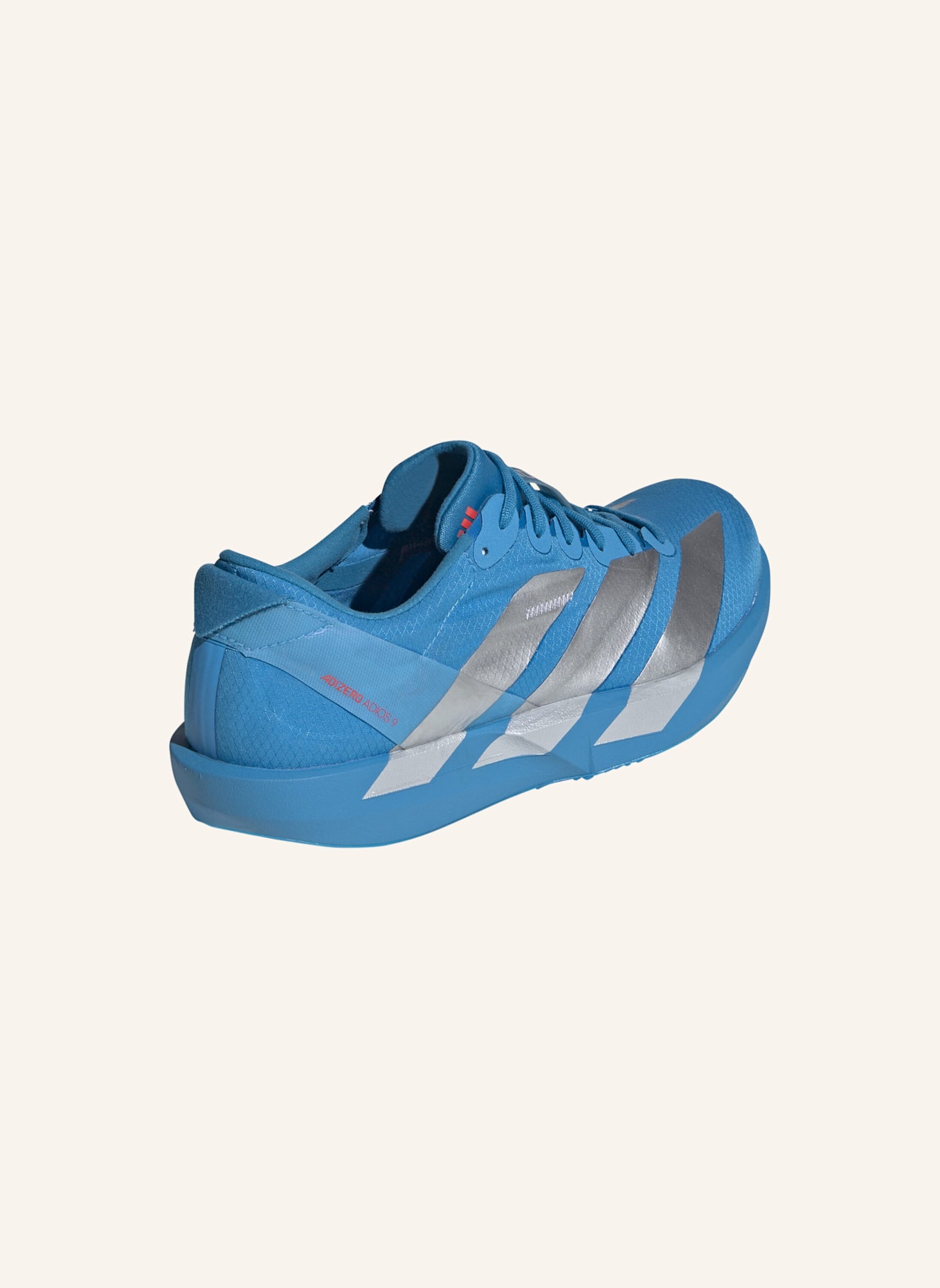 adidas Laufschuhe ADIZERO ADIOS 9: SILBER/ ROT