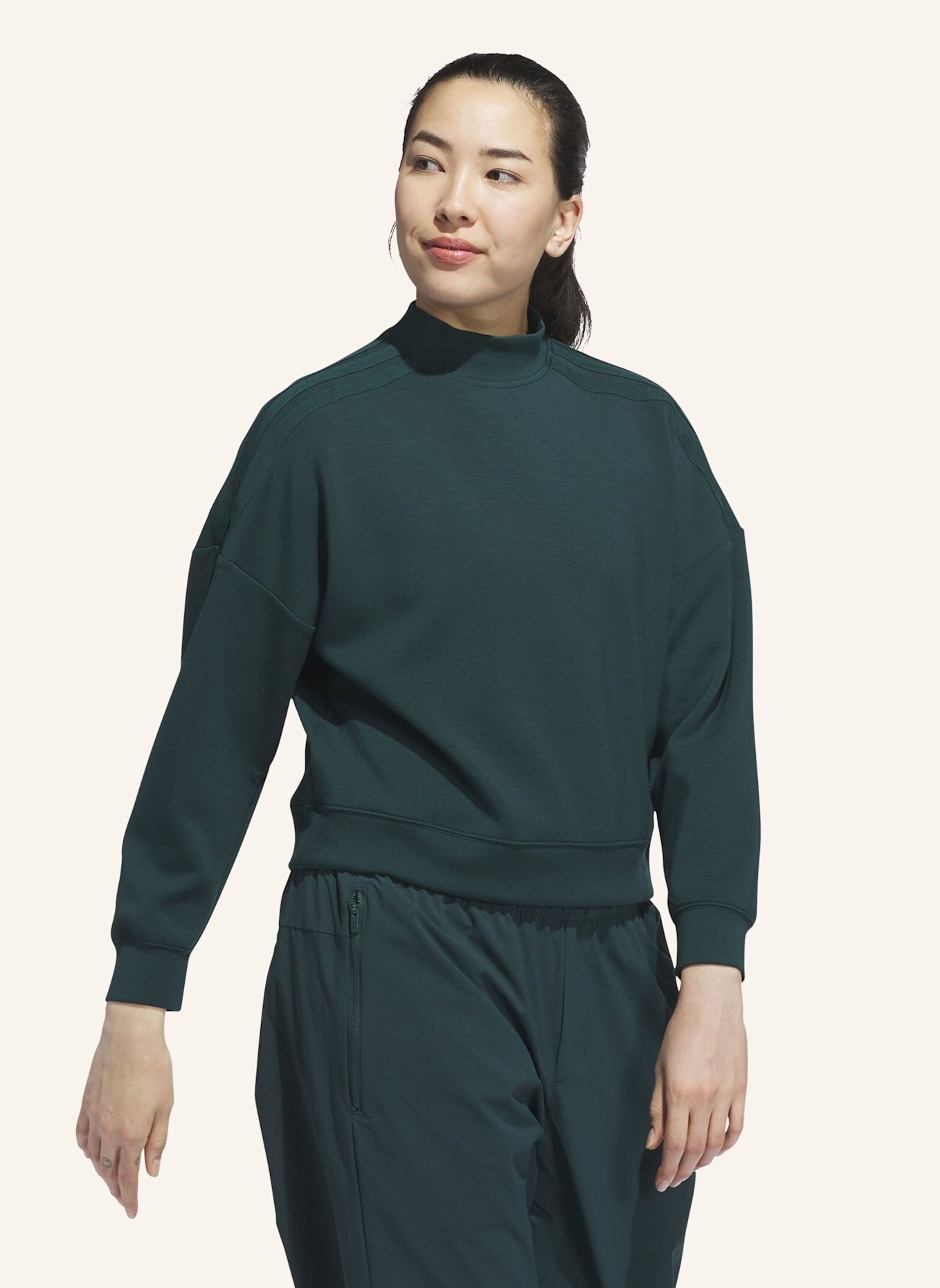 adidas BEYOND SPACER MOCK LAYER SWEATSHIRT: GRÜN