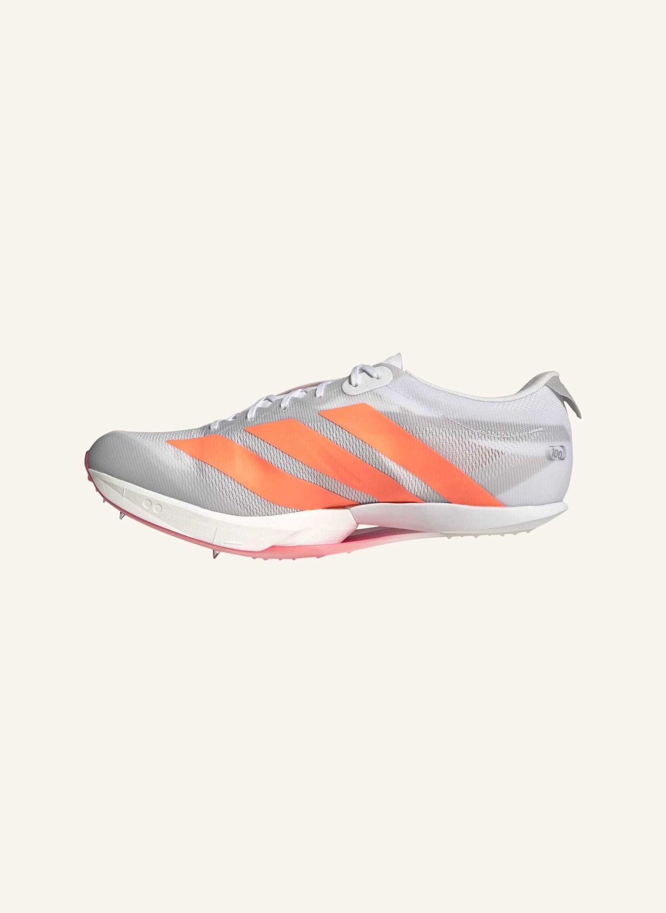 adidas ADIZERO PRIME SP 4: WEISS/ ORANGE/ ROT