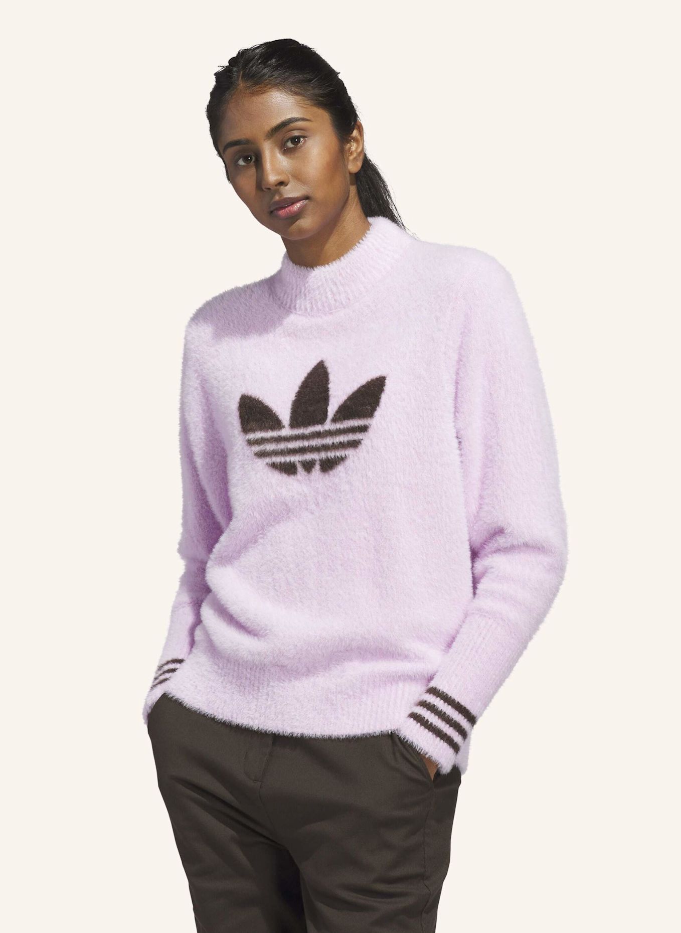 adidas ORIGINALS TREFOIL PULLOVER: LILA