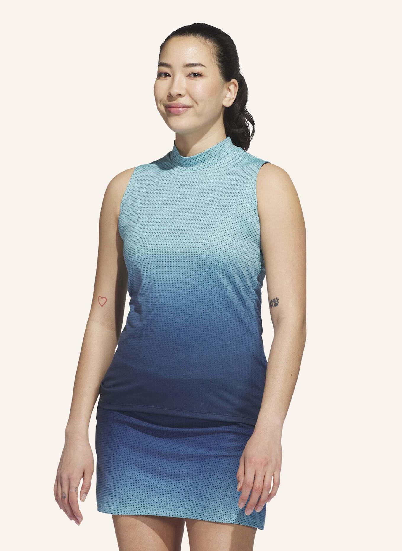 adidas ULTIMATE365 GRADIENT ÄRMELLOSES OBERTEIL MIT ANGEDEUTETEM KRAGEN: BLAU
