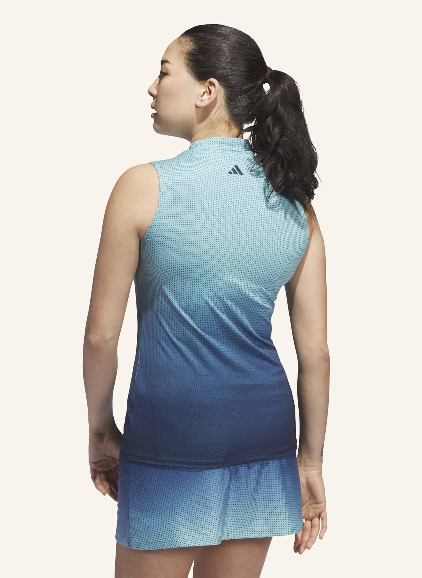 adidas ULTIMATE365 GRADIENT ÄRMELLOSES OBERTEIL MIT ANGEDEUTETEM KRAGEN: BLAU