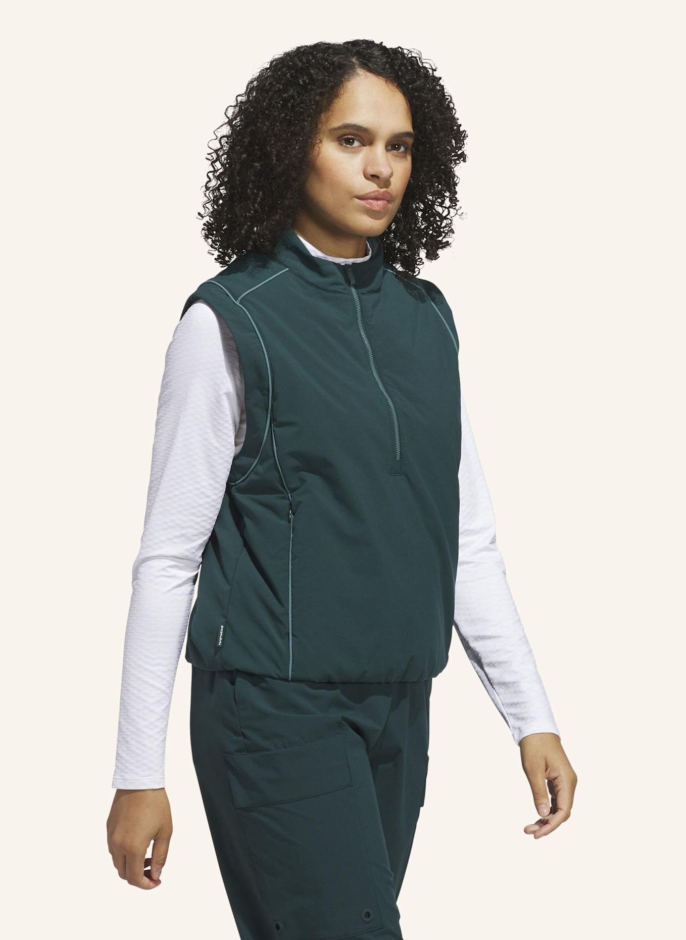 adidas BEYOND TWISTWEAVE LOOSE QUARTER-ZIP WESTE: GRÜN