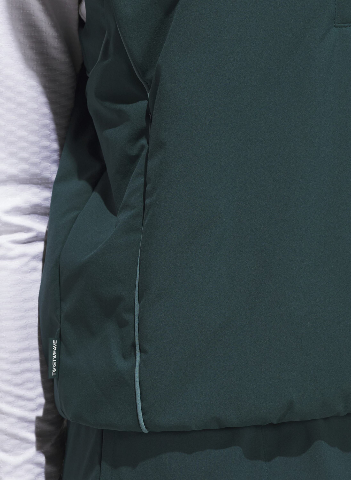 adidas BEYOND TWISTWEAVE LOOSE QUARTER-ZIP WESTE: GRÜN