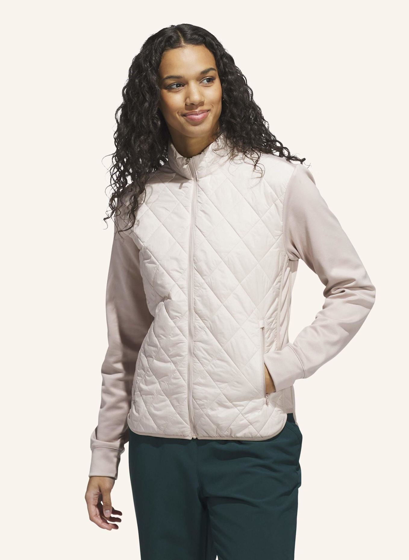 adidas ULTIMATE365 QUILTED FULL-ZIP JACKE: BEIGE