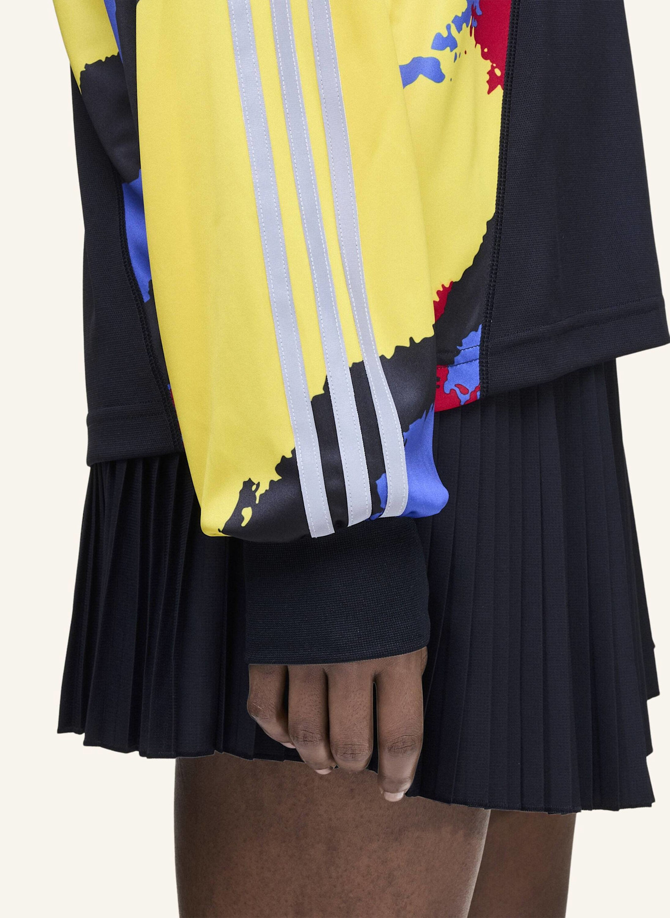 adidas Originals BRAIN DEAD LONG SLEEVE TRIKOT: SCHWARZ/ GELB