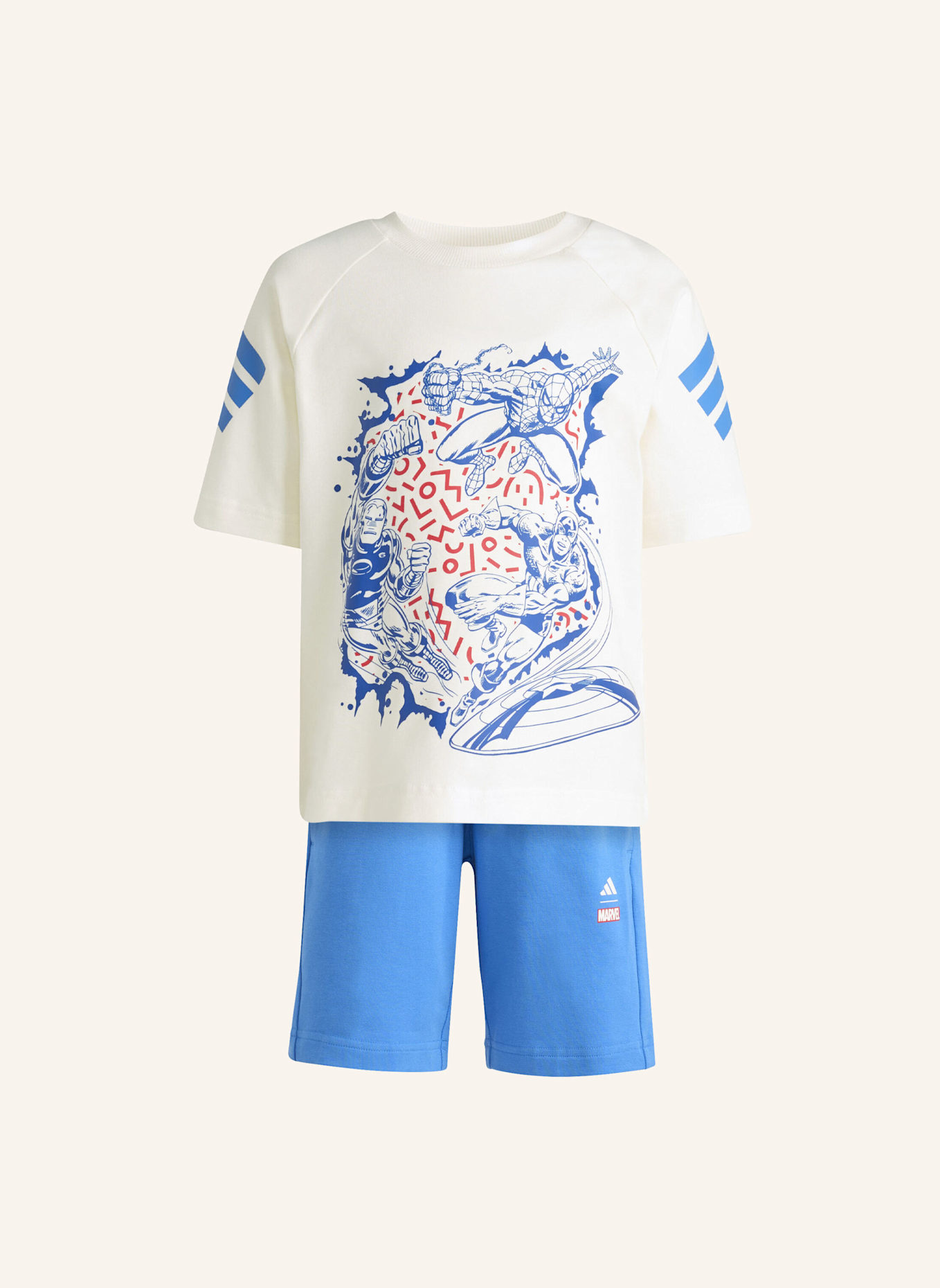 adidas ADIDAS MARVEL AVENGERS T-SHIRT SET: WEISS/ BLAU