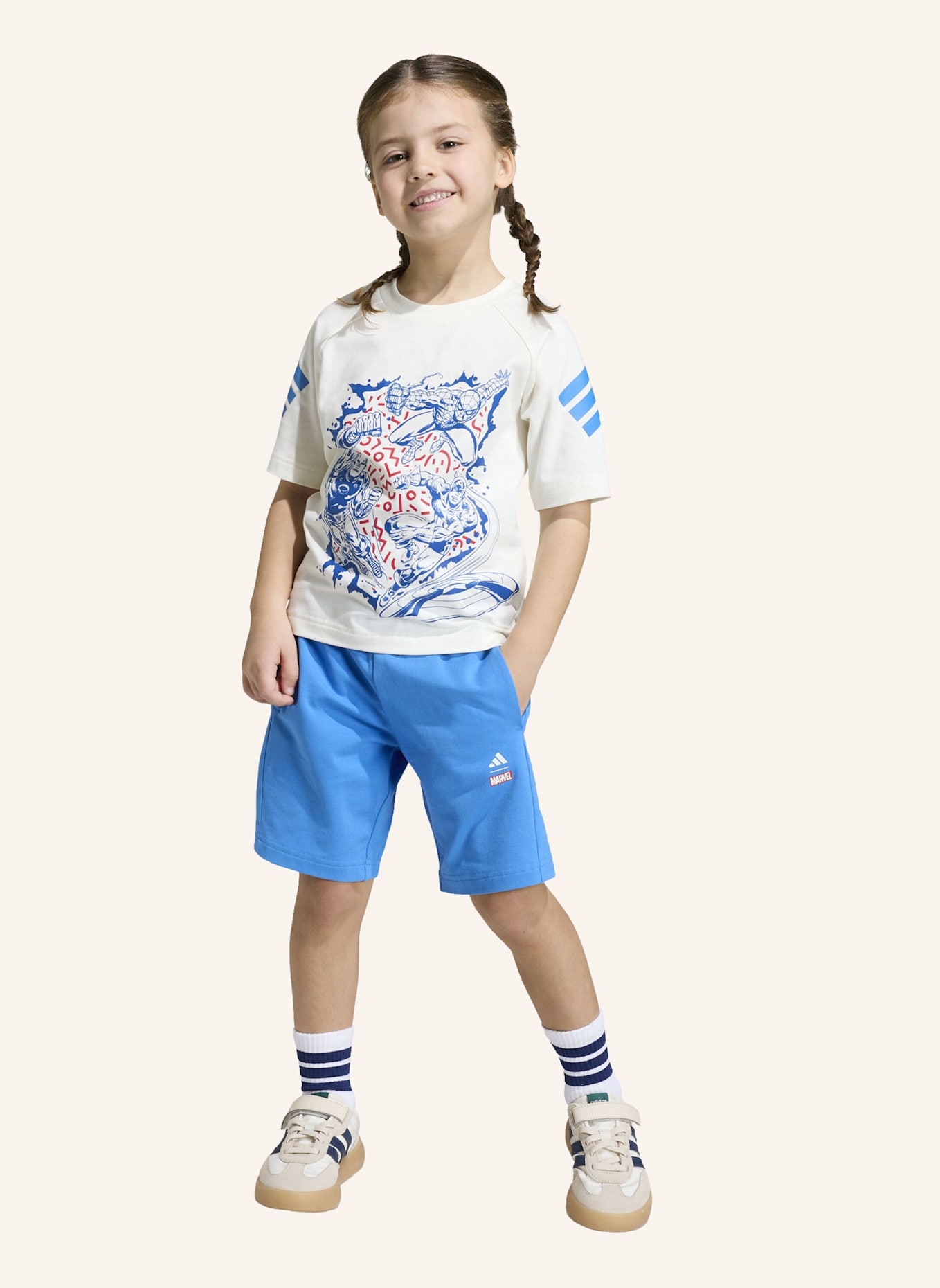 adidas ADIDAS MARVEL AVENGERS T-SHIRT SET: WEISS/ BLAU