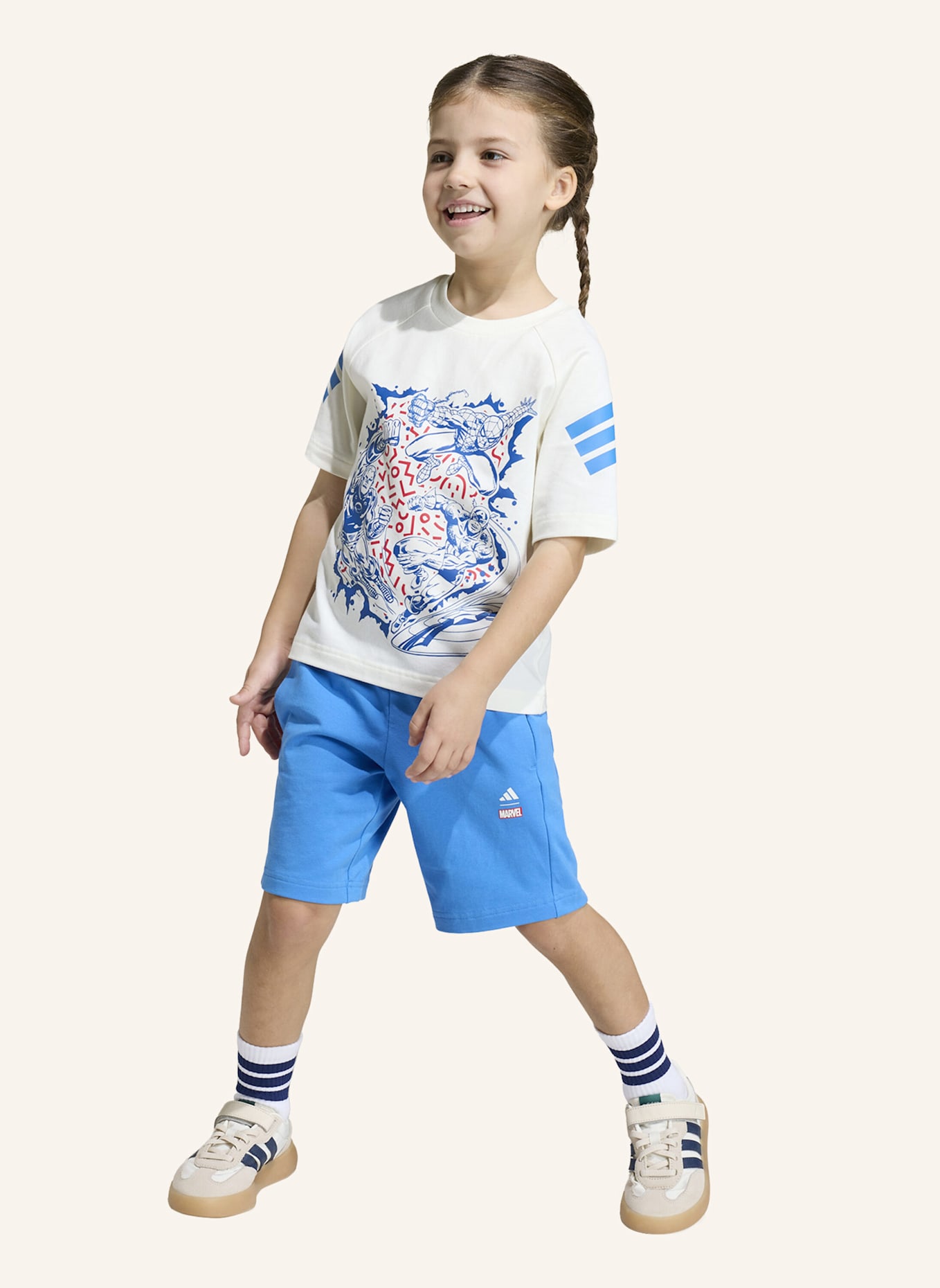 adidas ADIDAS MARVEL AVENGERS T-SHIRT SET: WEISS/ BLAU