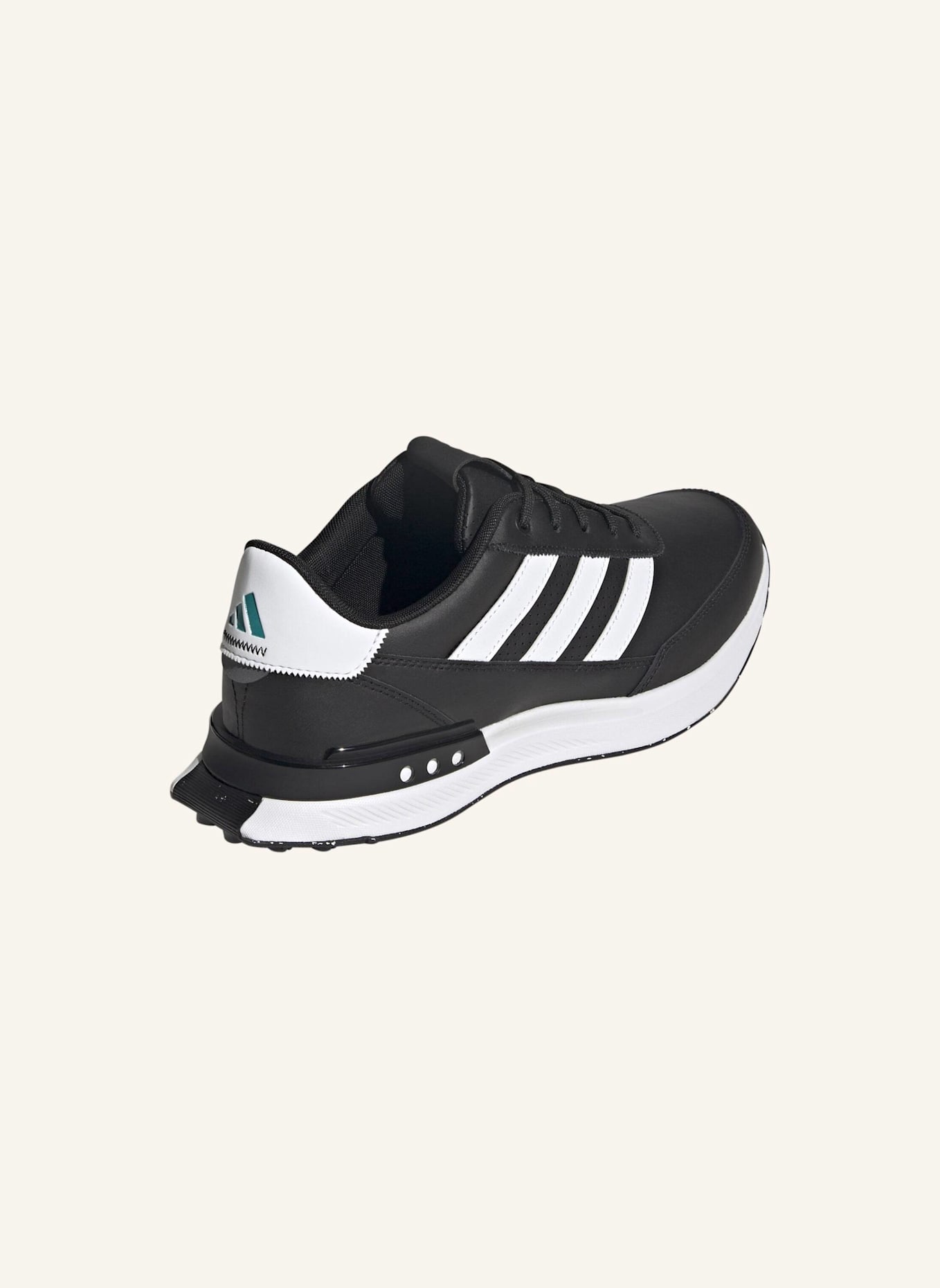adidas S2G SPIKELESS LEATHER 24 GOLFSCHUH: SCHWARZ/ WEISS/ TÜRKIS