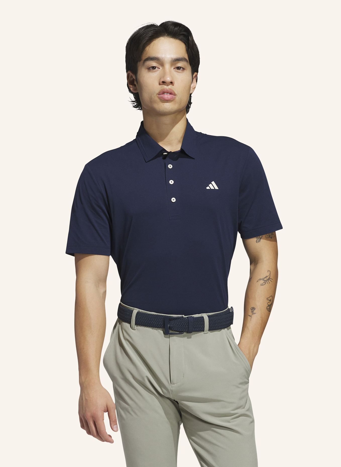 adidas ULTIMATE365 TOUR TWISTKNIT POLOSHIRT: BLAU