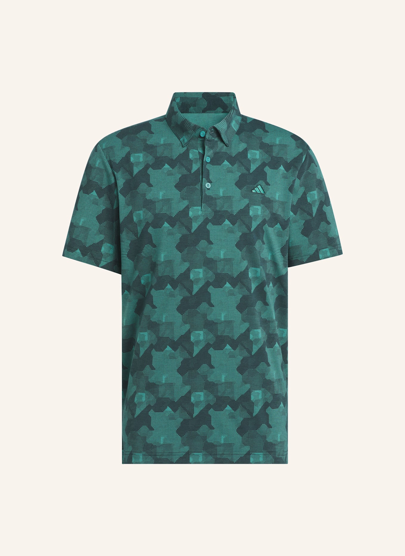 adidas GO-TO PRINTED POLOSHIRT: TÜRKIS/ GRÜN