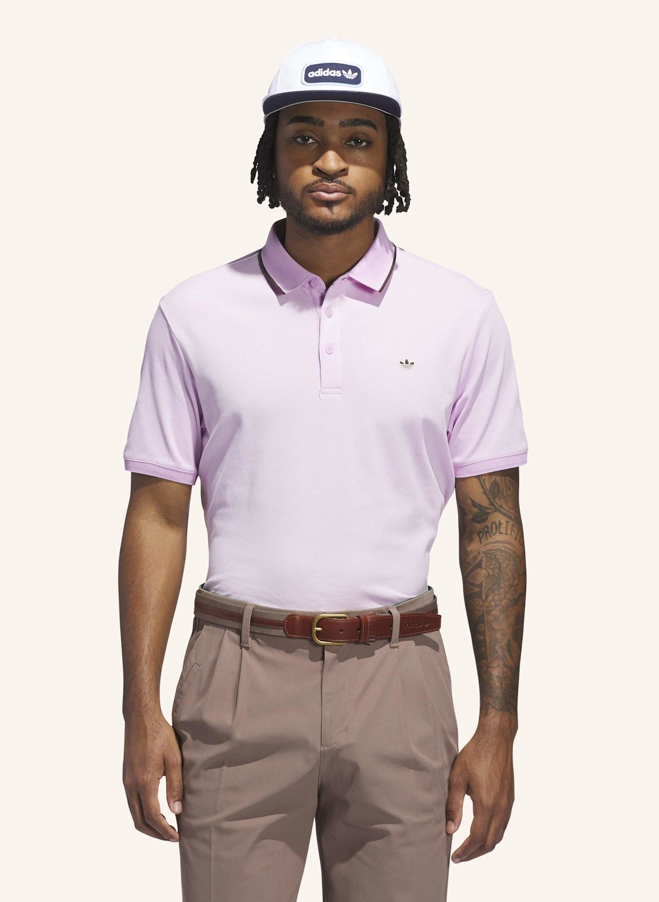 adidas ORIGINALS TWISTKNIT TREFOIL POLOSHIRT: ROSA