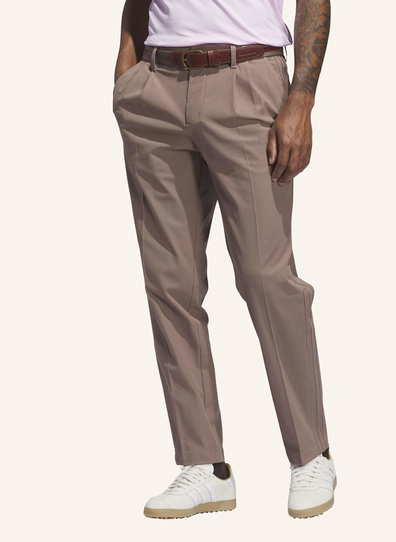 adidas ORIGINALS TWISTKNIT PLEATED HOSE: BRAUN