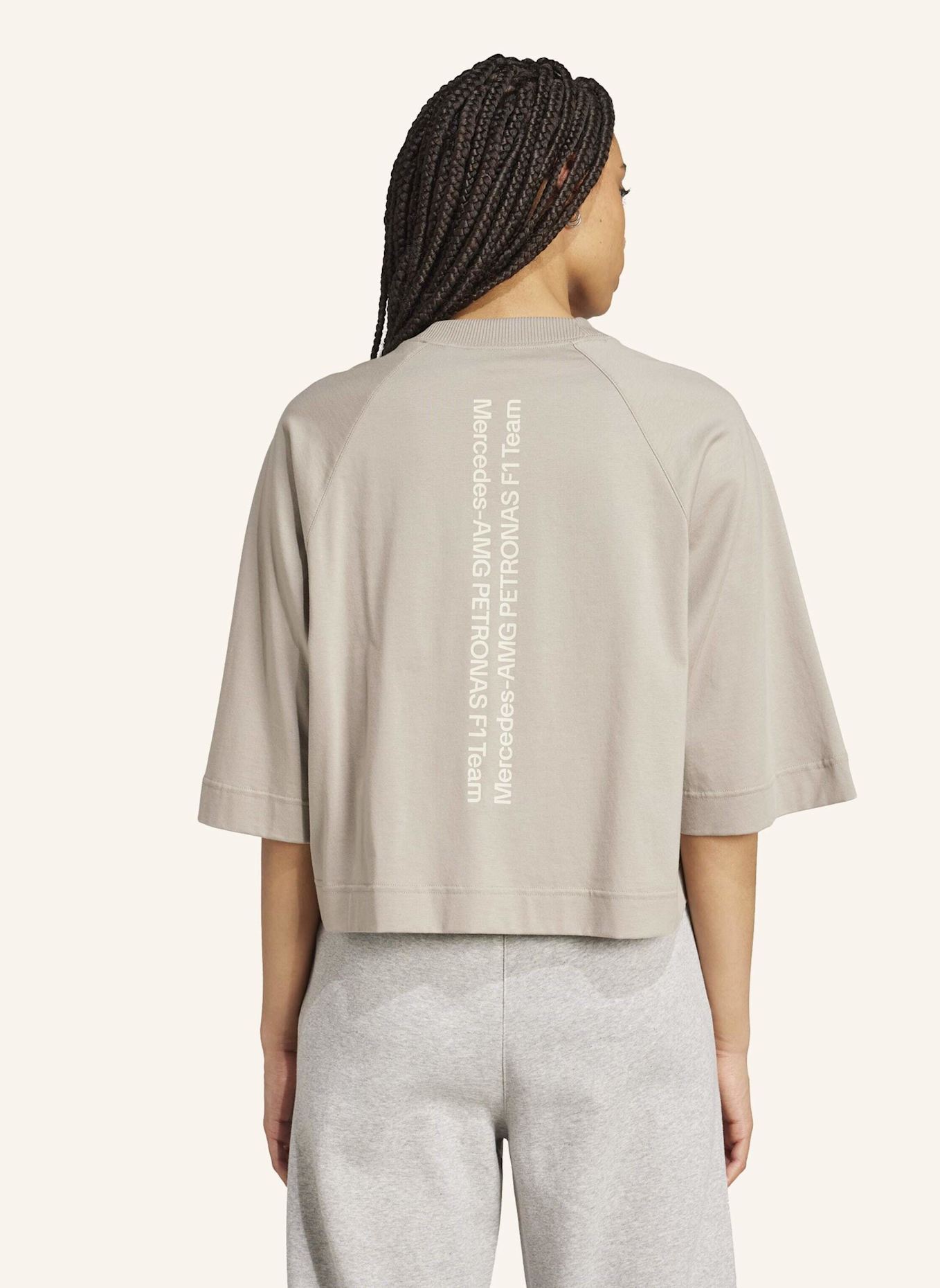 adidas MERCEDES - AMG PETRONAS FORMULA ONE TEAM PREMIUM SWEAT OBERTEIL: BEIGE