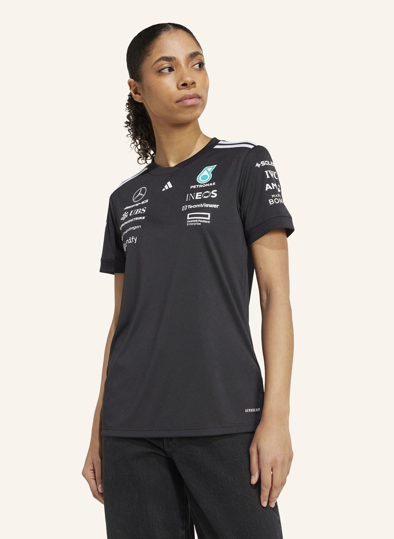 adidas MERCEDES - AMG PETRONAS FORMULA ONE TEAM DRIVER TRIKOT: SCHWARZ/ WEISS