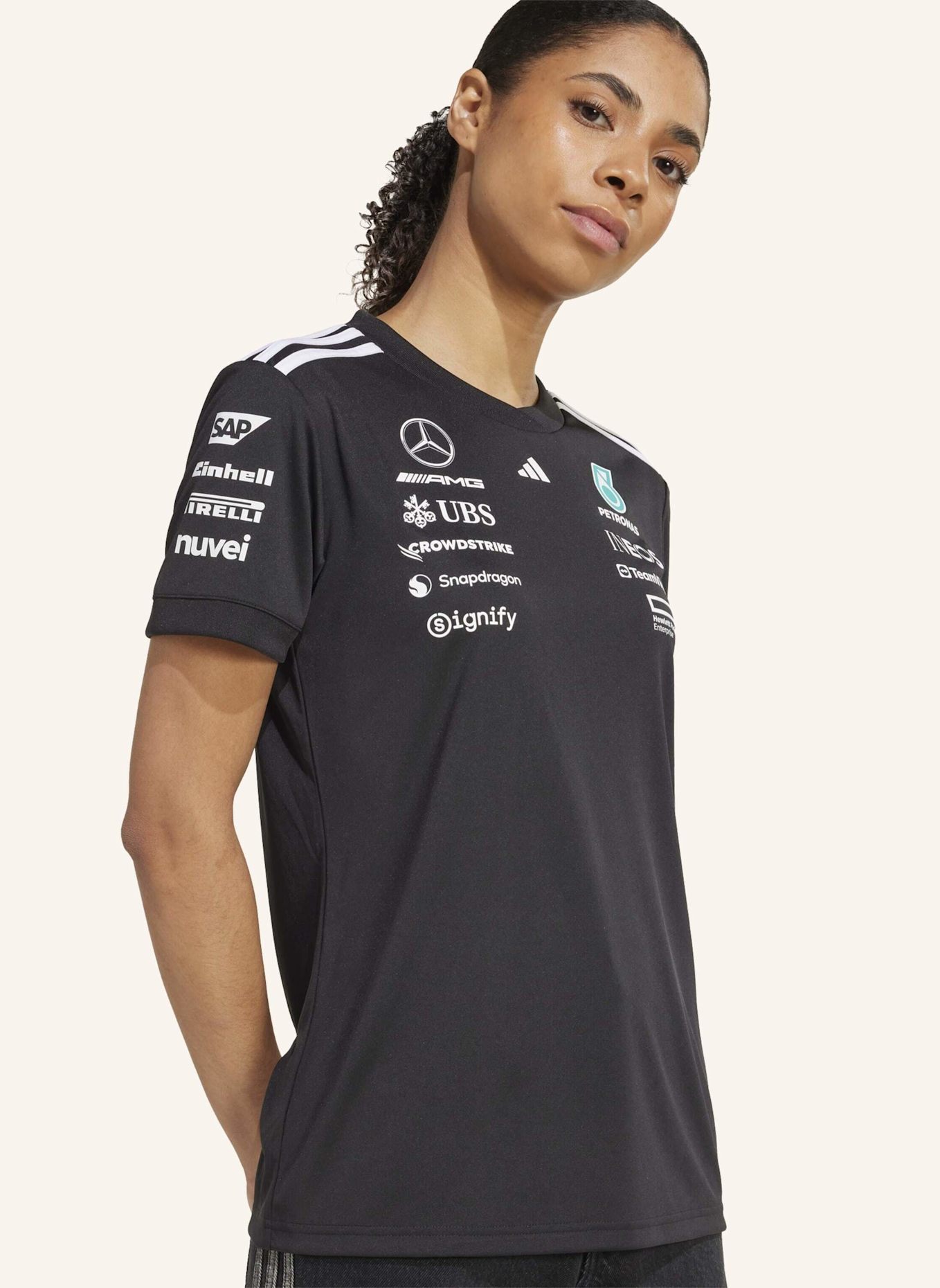 adidas MERCEDES - AMG PETRONAS FORMULA ONE TEAM DRIVER TRIKOT: SCHWARZ/ WEISS