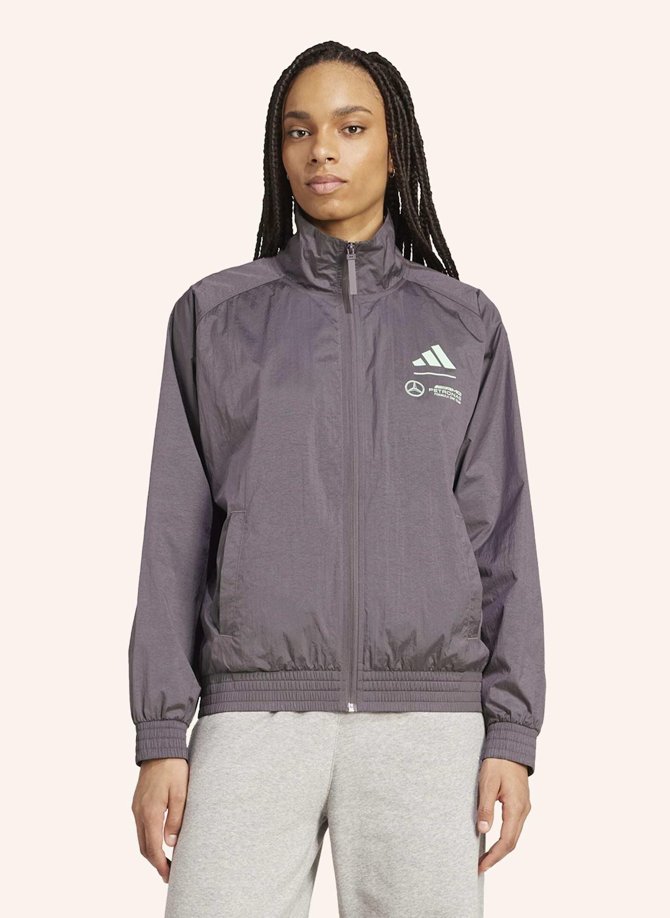 adidas MERCEDES - AMG PETRONAS FORMULA ONE TEAM PREMIUM WOVEN ORIGINALS JACKE: GRAU/ GRÜN
