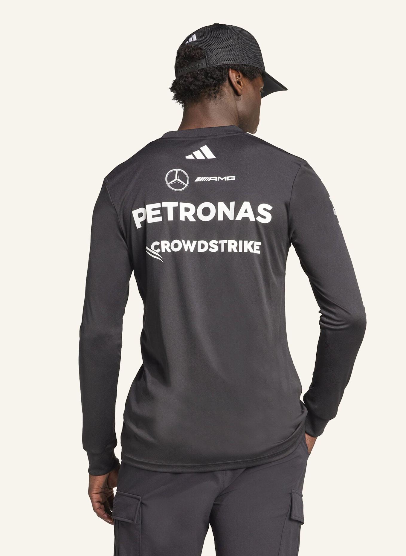 adidas MERCEDES - AMG PETRONAS FORMULA ONE TEAM DRIVER LONGSLEEVE: SCHWARZ/ WEISS