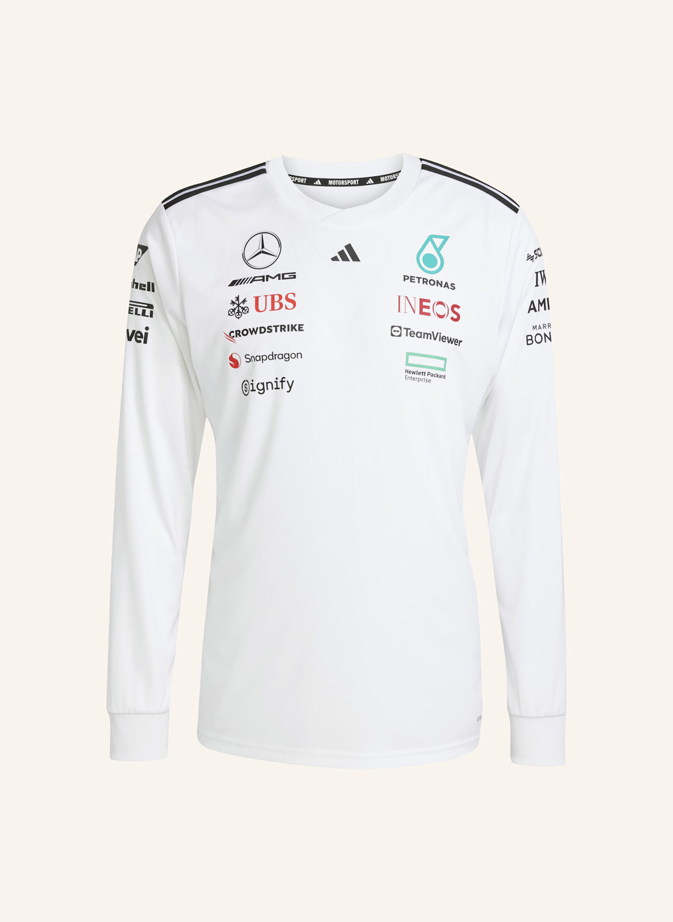 adidas MERCEDES - AMG PETRONAS FORMULA ONE TEAM DRIVER TRIKOT: WEISS/ SCHWARZ