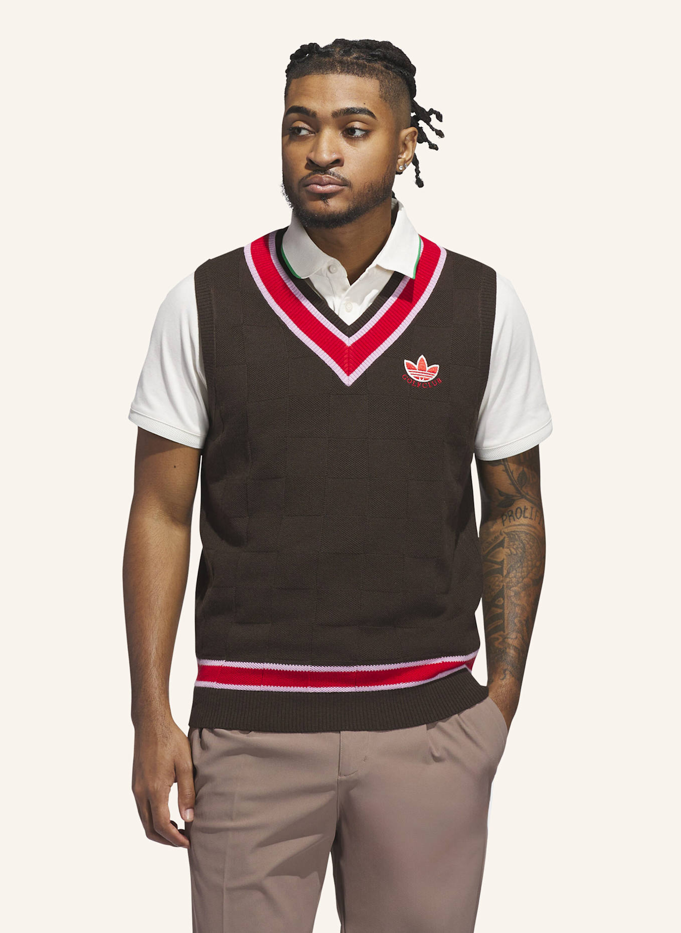 adidas ORIGINALS KNIT WESTE: BRAUN