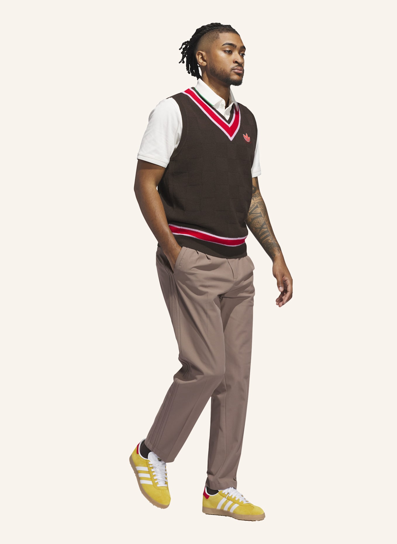 adidas ORIGINALS KNIT WESTE: BRAUN