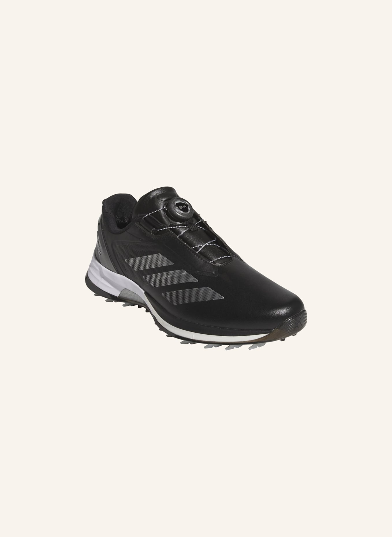 adidas ADIZERO ZG LO BOA SPIKELESS GOLFSCHUH: SCHWARZ/ SILBER/ GRAU