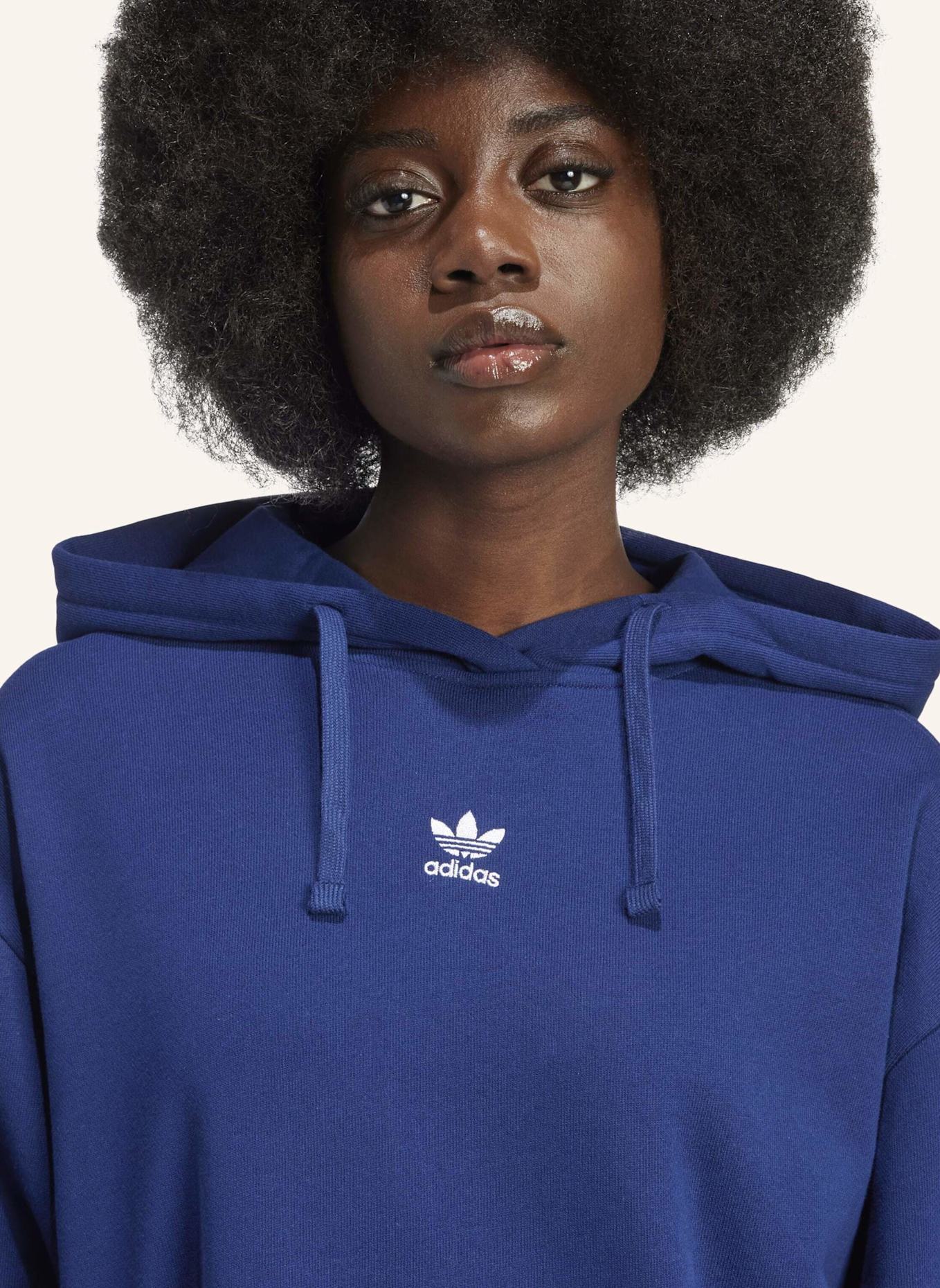 adidas Originals ESSENTIALS LOOSE FRENCH TERRY HOODIE: BLAU