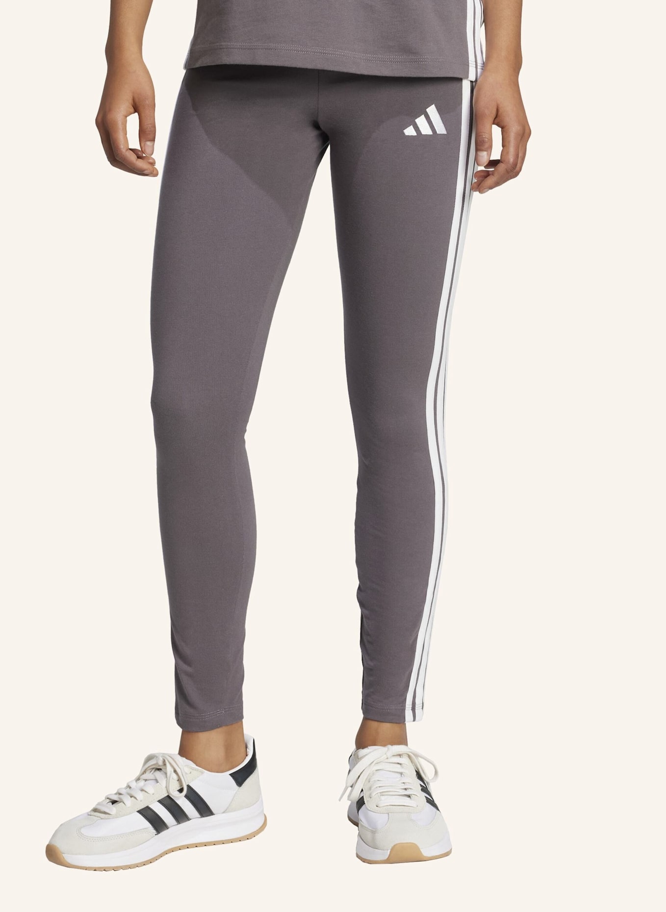 adidas Tights ESSENTIALS 3-STREIFEN: WEISS