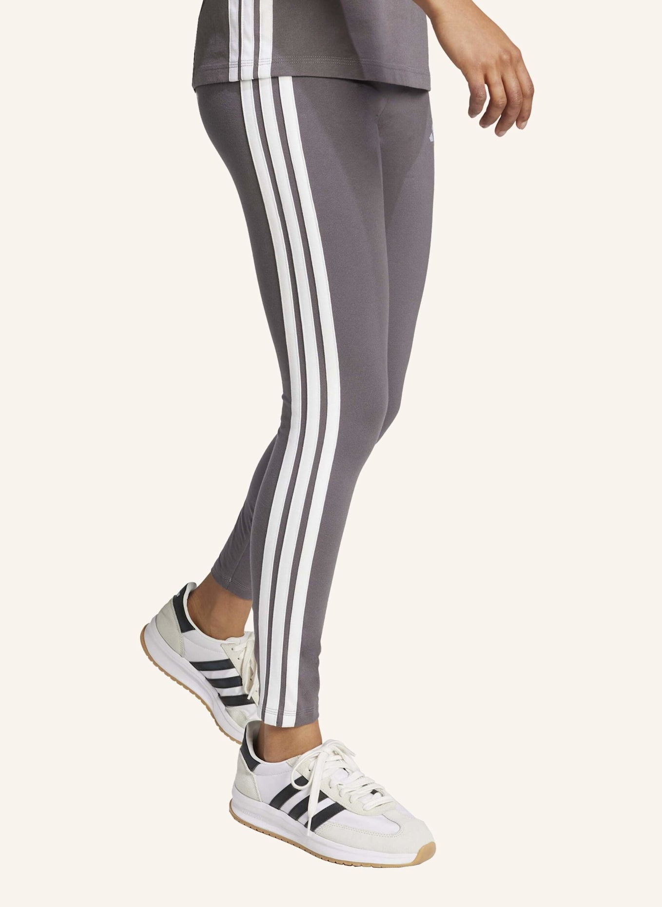 adidas Tights ESSENTIALS 3-STREIFEN: WEISS