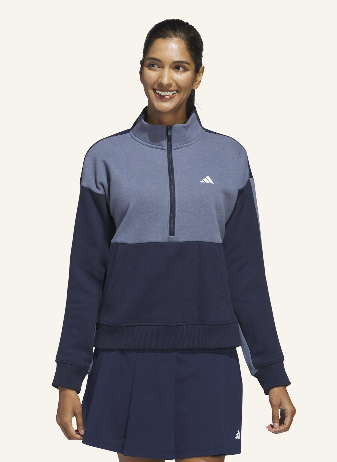 adidas JACKE MIT REISSVERSCHLUSS BIS ZUR BRUST: BLAU