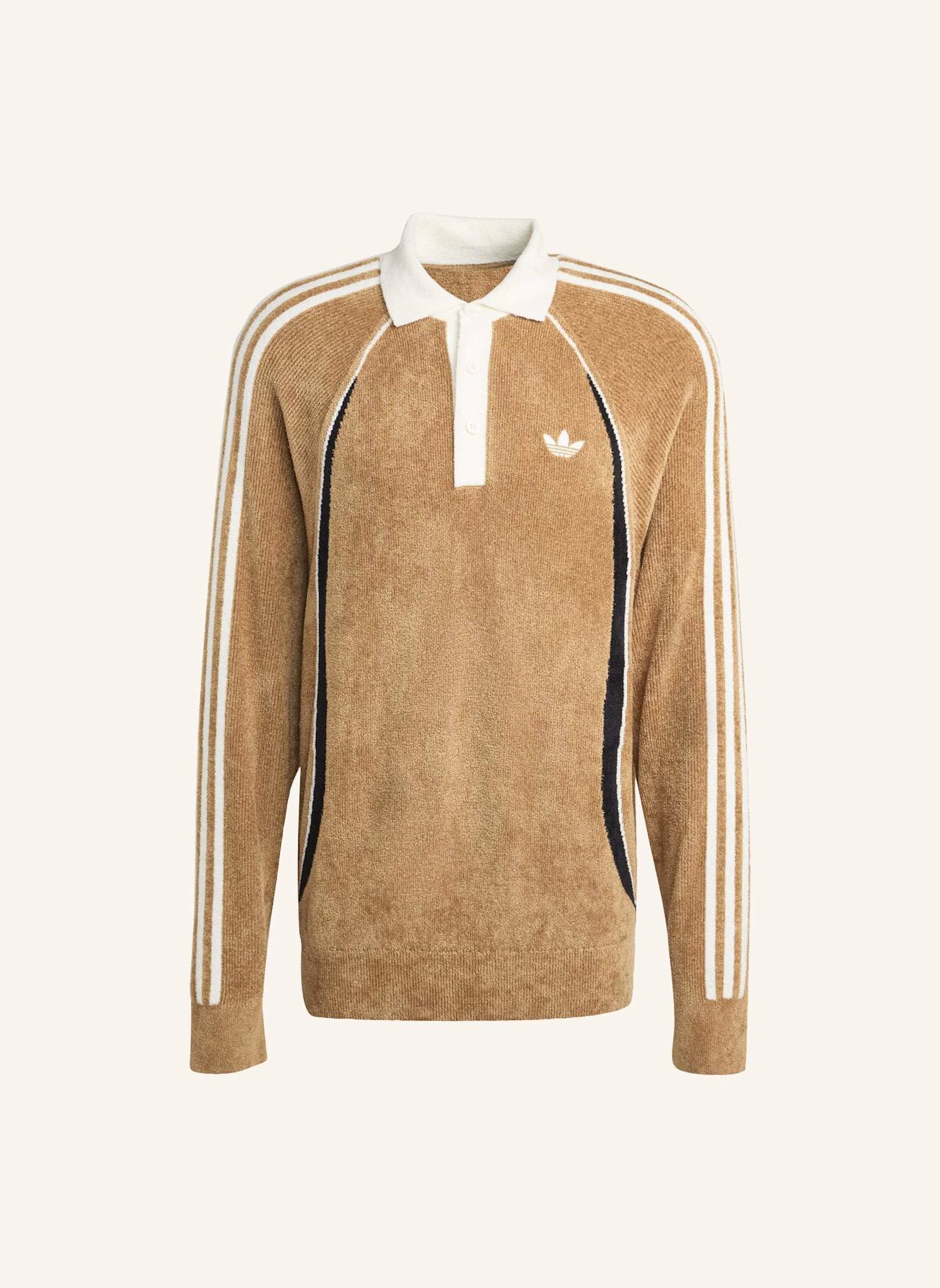 adidas Originals RETRO REMIX TEAMGEIST POLOSHIRT: BRAUN/ SCHWARZ/ WEISS