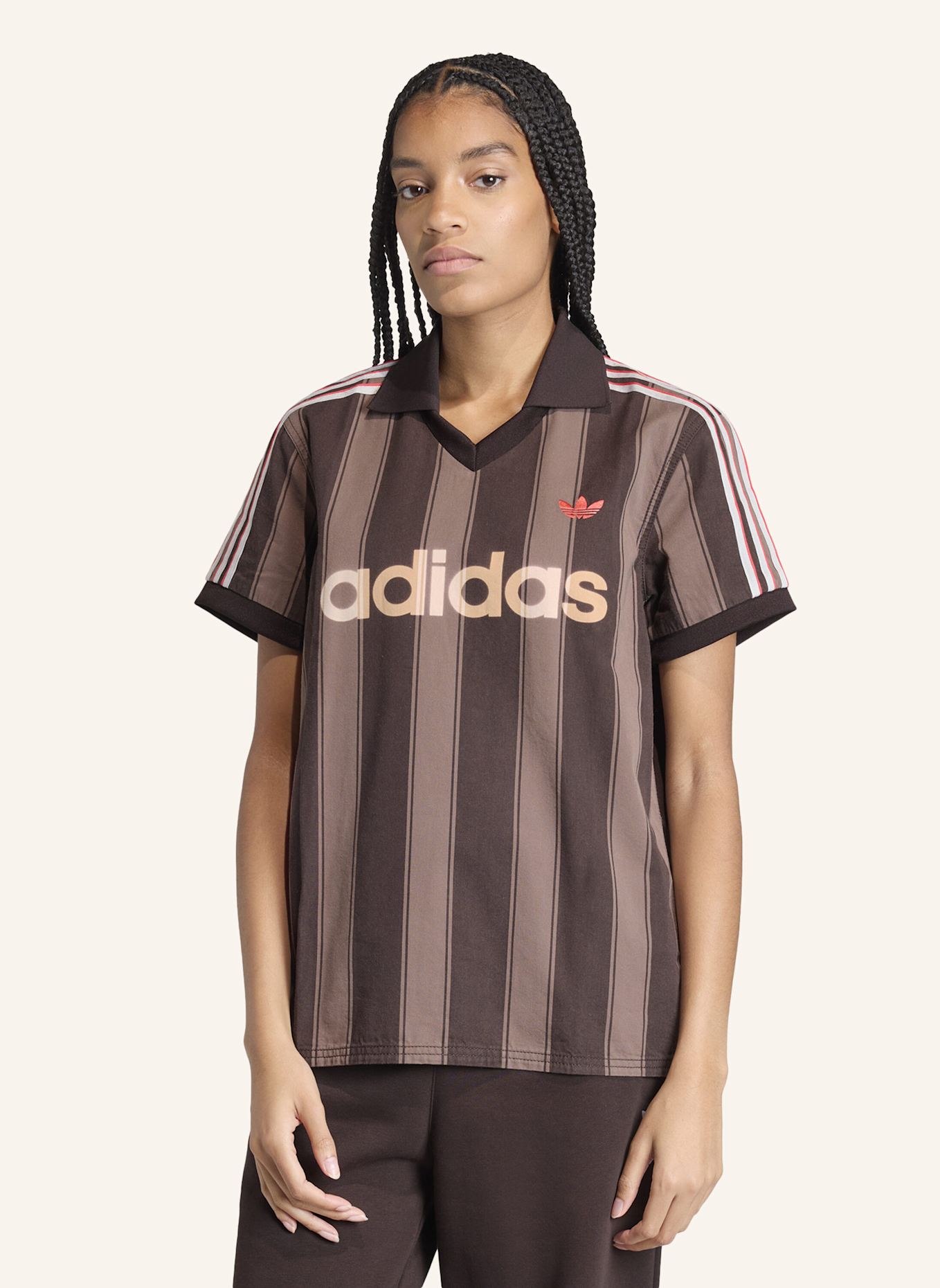adidas Originals TWILL FUSSBALLTRIKOT: BRAUN